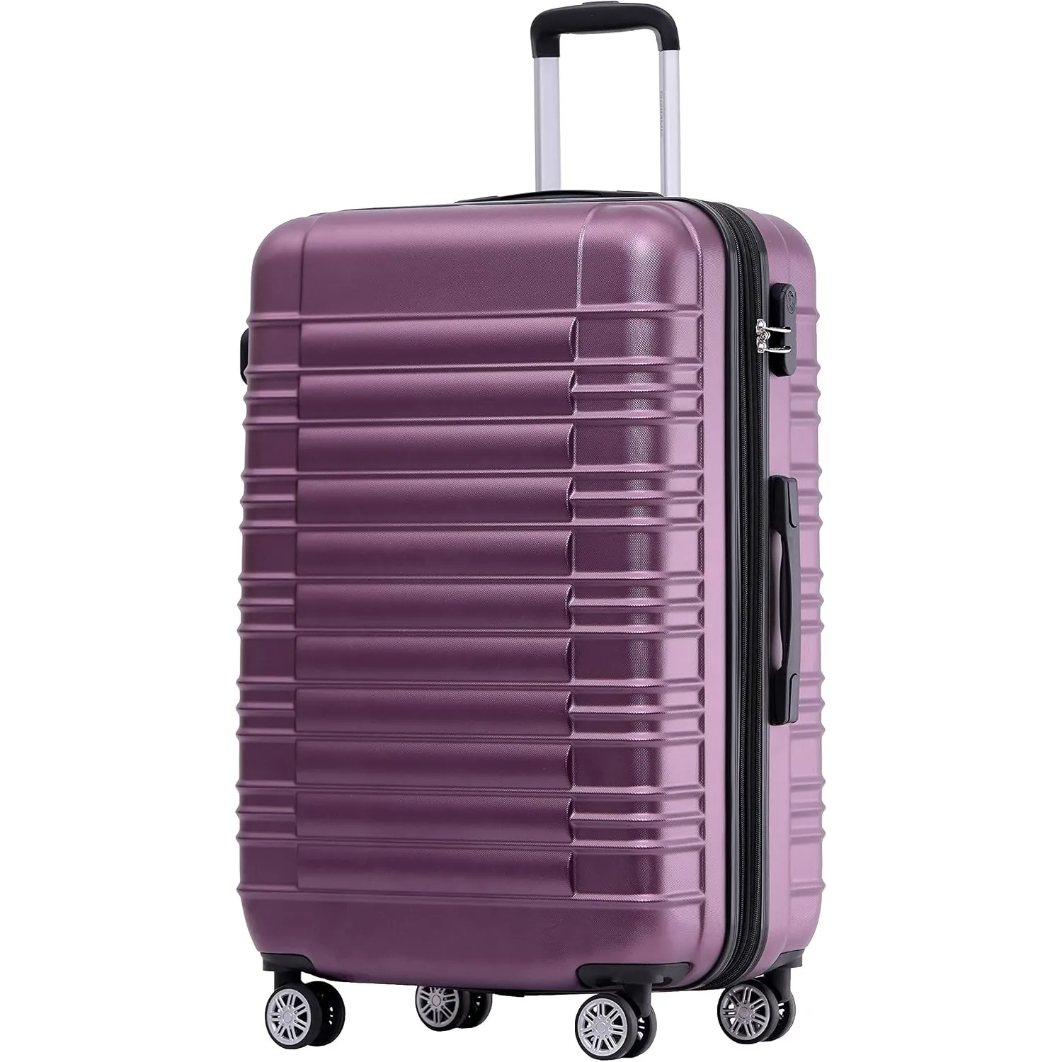 BEIBYE Zwillingsrollen Reisekoffer Koffer Trolleys Hartschale M-L-XL-Set (Violett, XL)