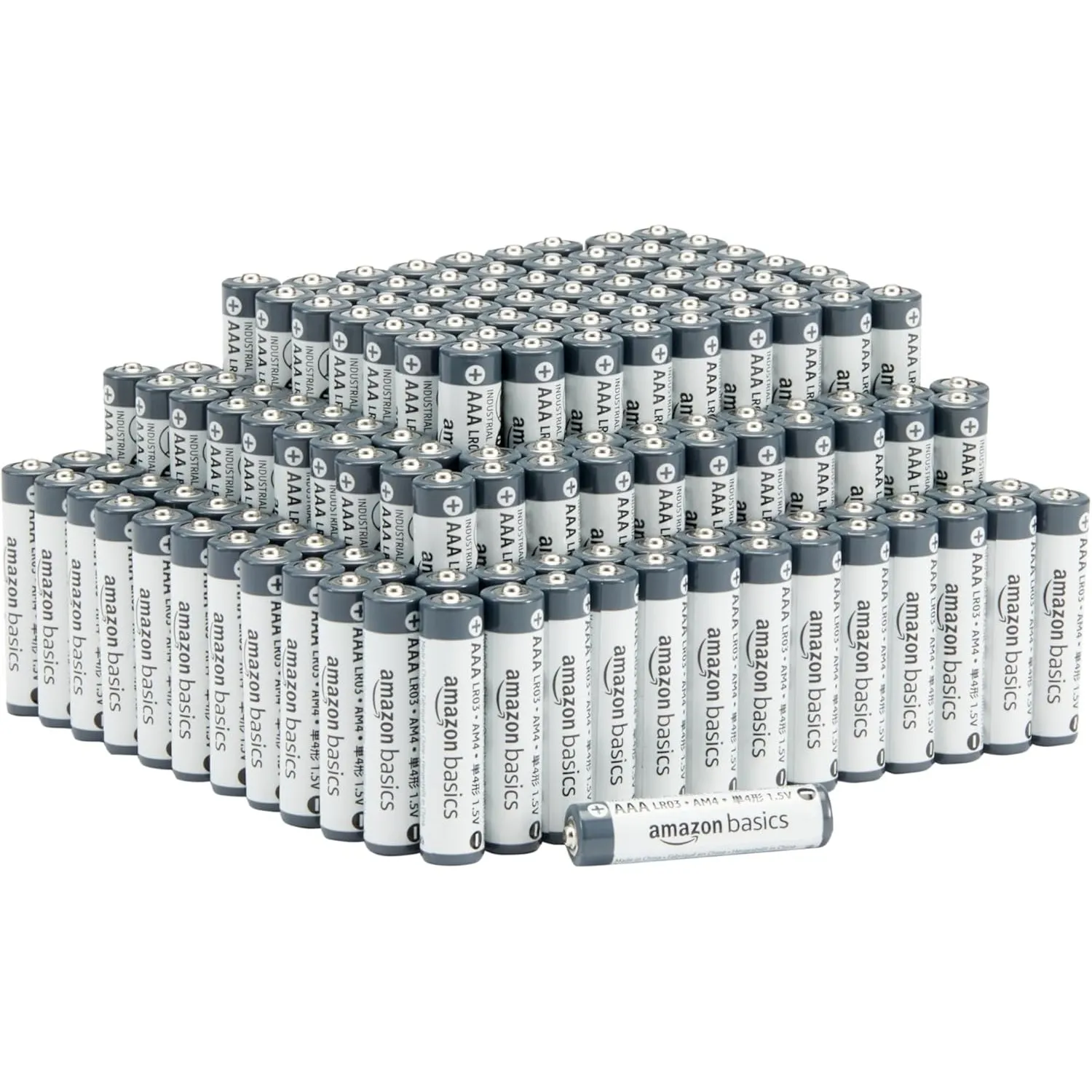 Amazon Basics AAA-Alkali-Batterien, 1,5 V, 5 Jahre lagerfähig, 150 Stück