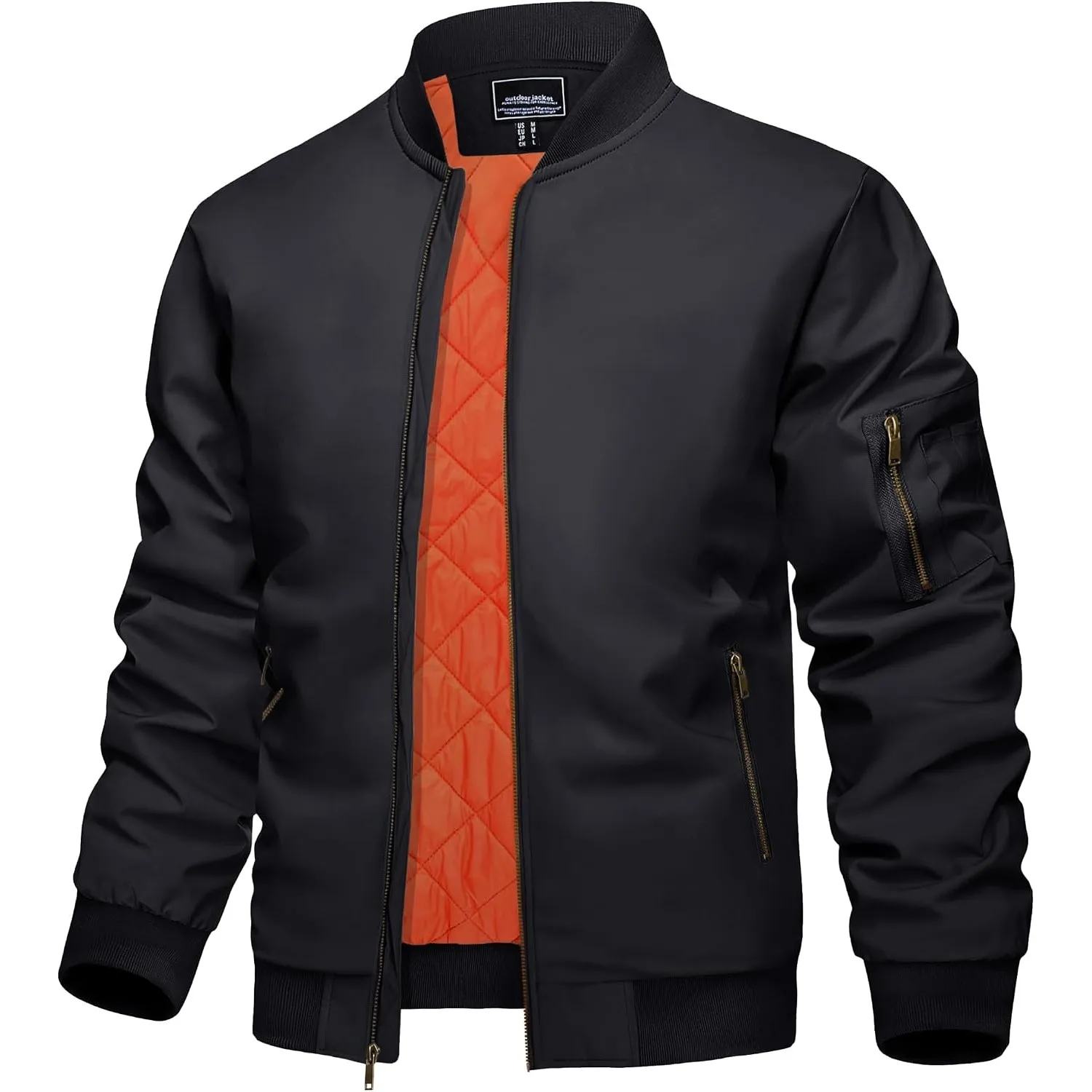 KEFITEVD Herrenjacke Winter Herren Bomberjacke Warm Lässig Übergangsjacke