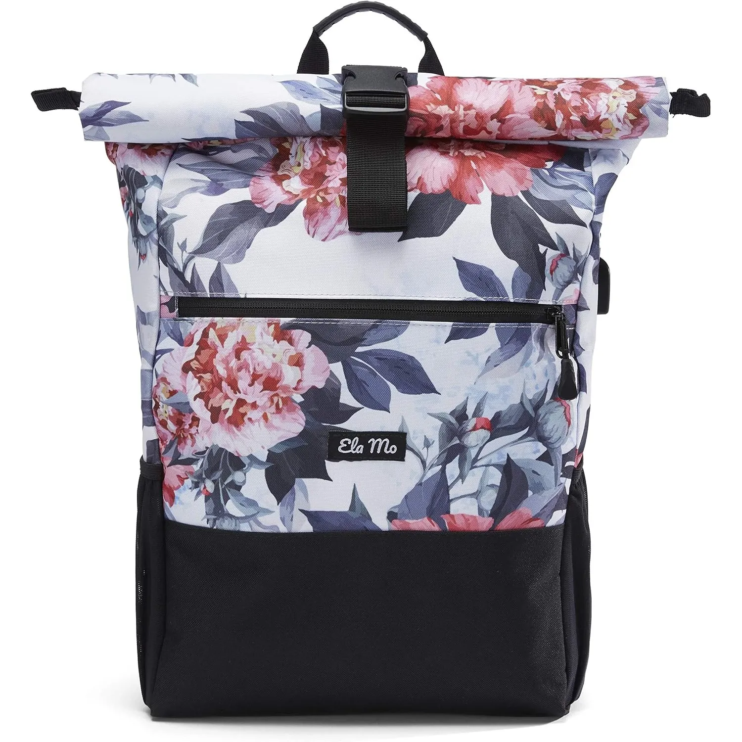 Ela Mo® Rolltop Rucksack Damen - Rollrucksack Anti Diebstahl für Sport & Reisen - Laptoprucksack für Schule, Uni, Busin…