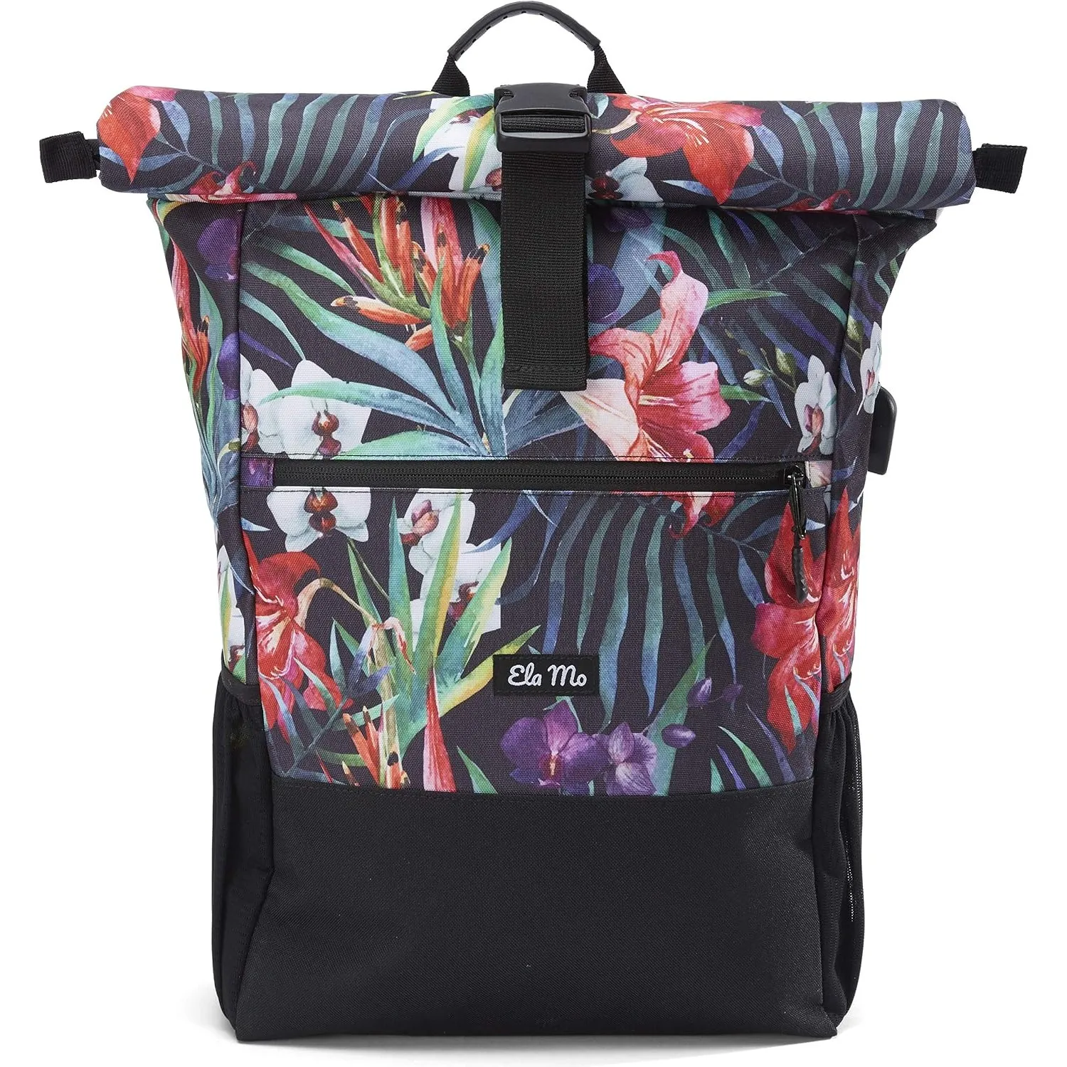 Ela Mo® Rolltop Rucksack Damen - Rollrucksack Anti Diebstahl für Sport & Reisen - Laptoprucksack für Schule, Uni, Busin…
