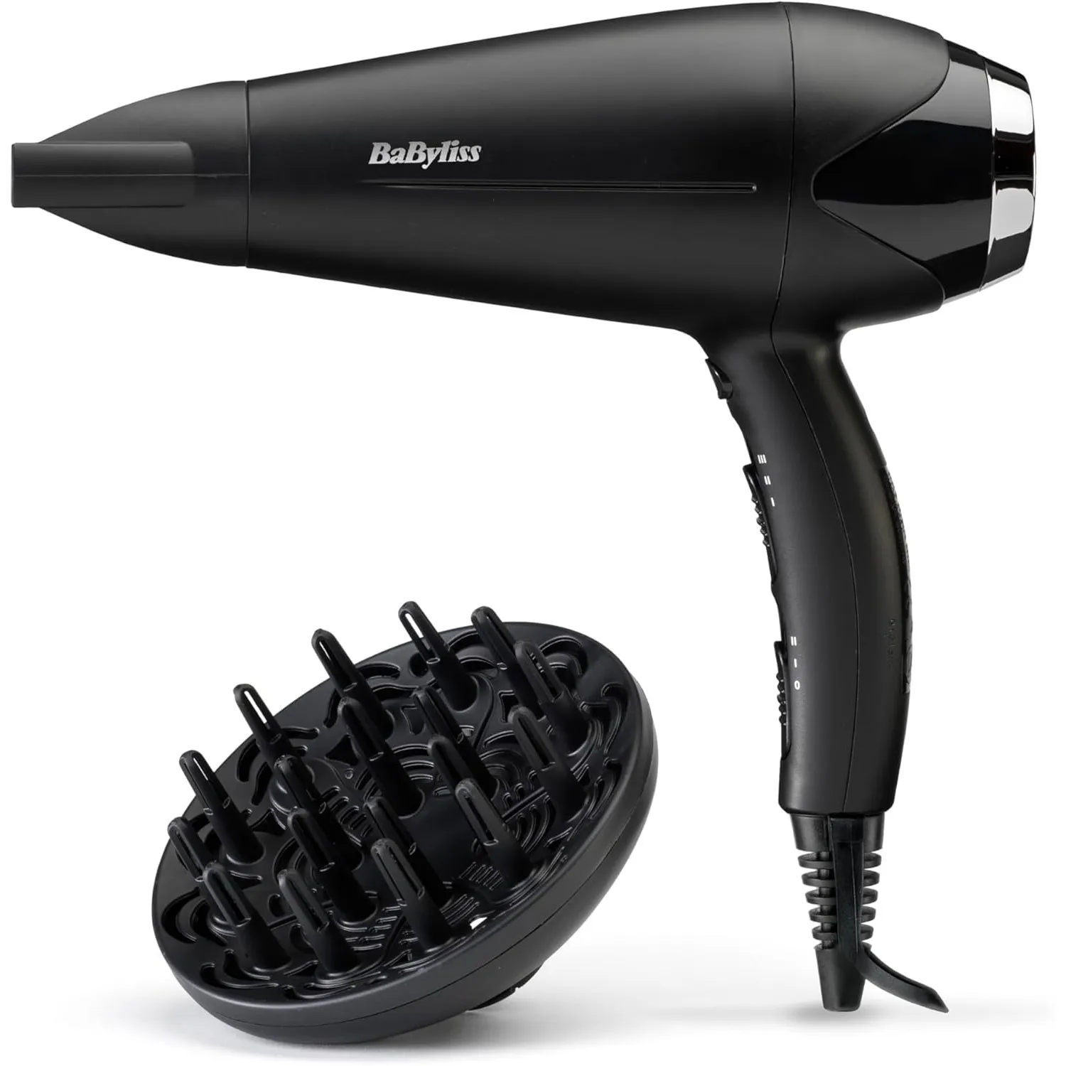 BaByliss Haartrockner Turbo Smooth – 2200 W leistungsstarker Föhn, großer Diffusor, Ionen-Technologie mit Anti-Frizz, 3…