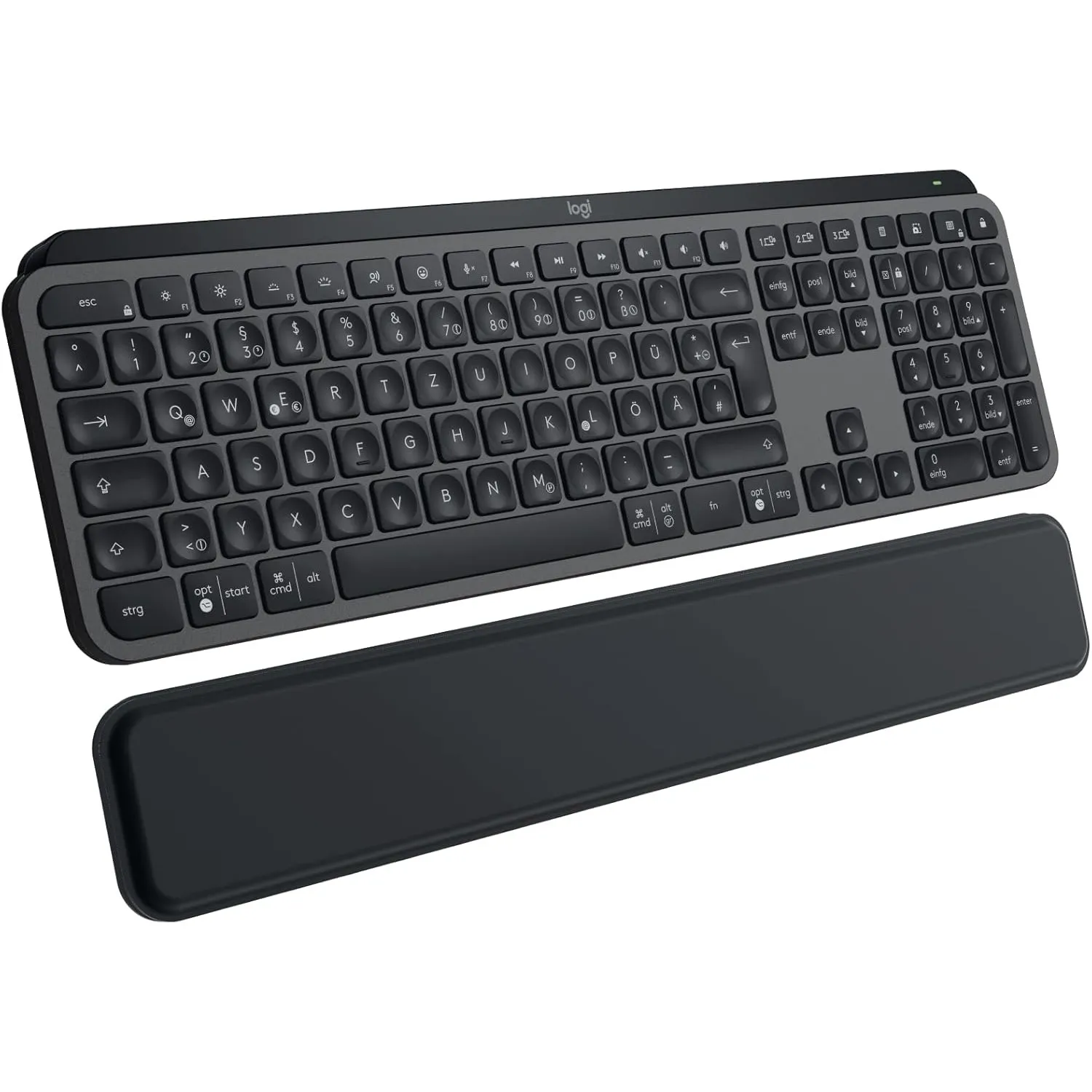 Logitech MX Keys S PLUS kabellose Tastatur uns Palm Rest Low Profile