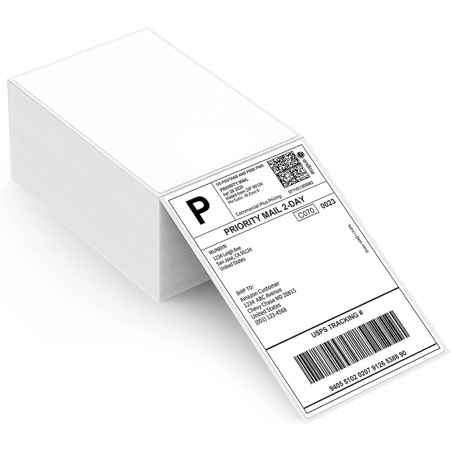MUNBYN Versandaufkleber 4×6 DHL Etiketten (500 Stück 10.2 x 15.2 cm) Thermopapier Versandetiketten für MUNBYN, Phomemo,…