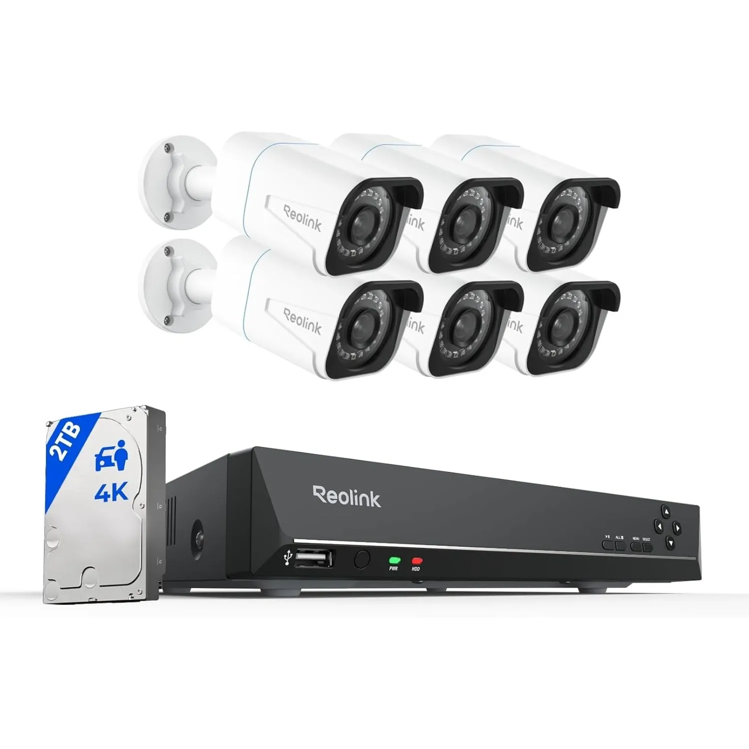 Reolink 4K Überwachungskamera Aussen Set, 8MP PoE Kameras, 24/7 Aufnahme