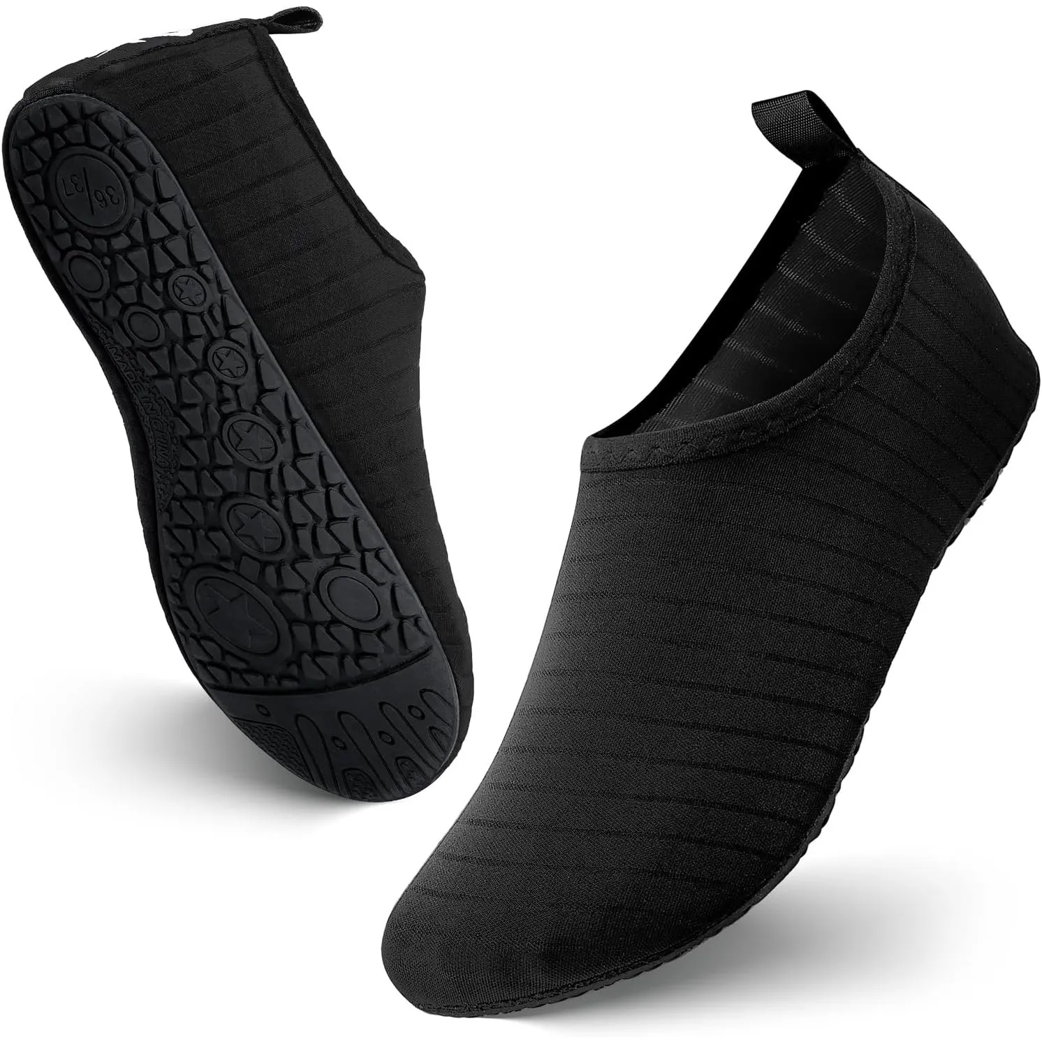 JOTO Wasserschuhe für Damen Herren Kinder, Unisex Badeschuhe Strandschuhe Quick-Dry Schnelltrockend Aquaschuhe Schwimms…