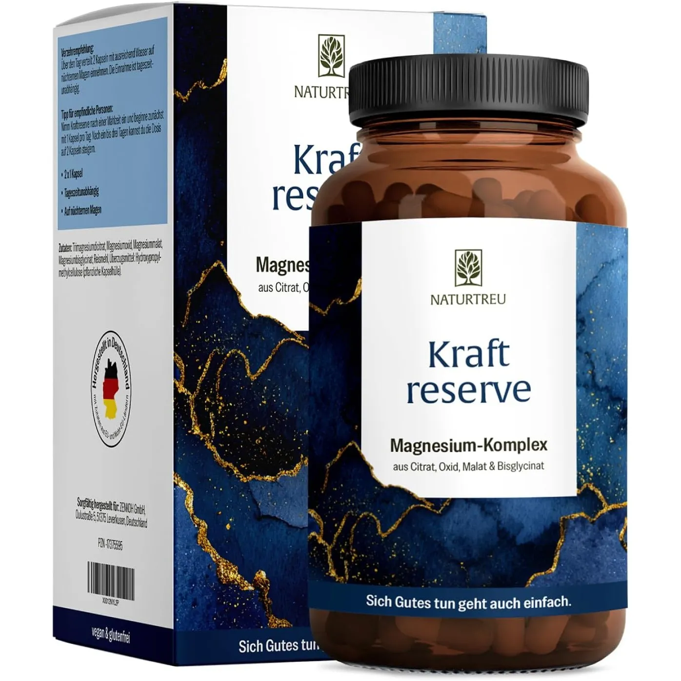 NATURTREU® Magnesium Komplex hochdosiert, 180 Kapseln