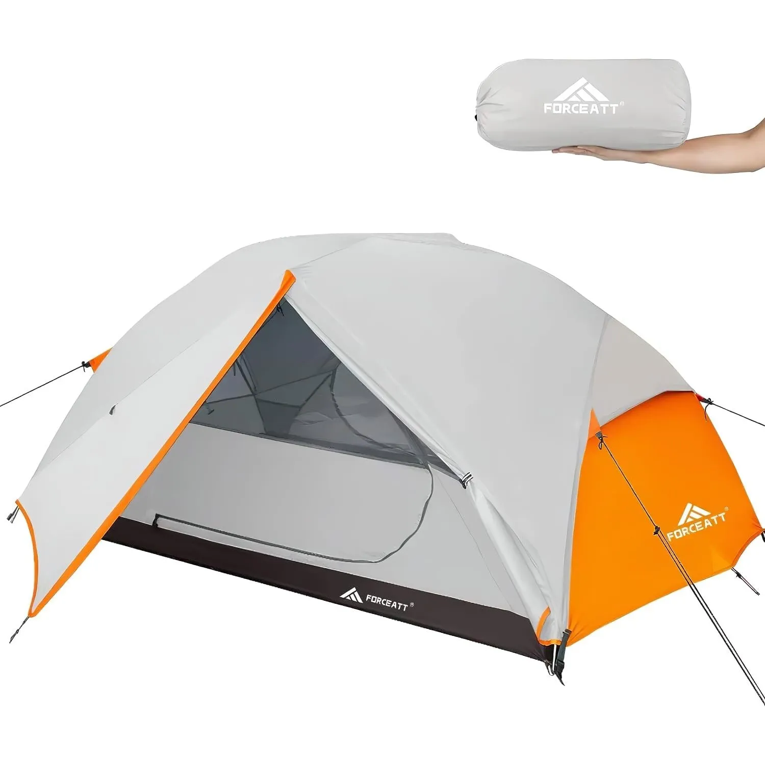Forceatt Zelt 2-3 Personen Camping Zelt, 2 Doors Wasserdicht & Winddicht 3-4 Saison Ultraleichte Rucksack Zelt für Trek…