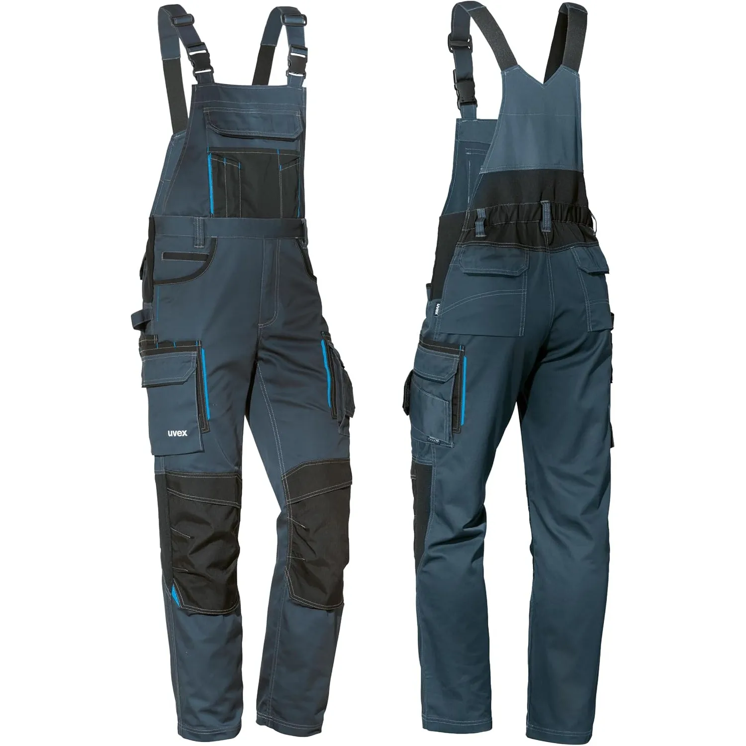 Uvex Tune-up Lange Herren-Arbeitshose - Lange Latzhose mit Knietaschen - Premium Latzhosen