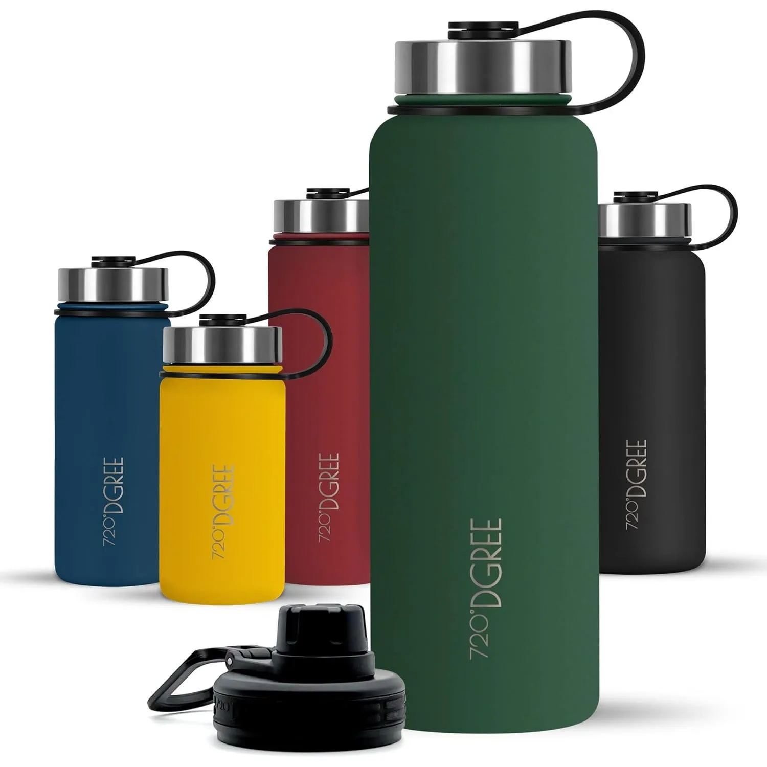 720°DGREE Edelstahl Trinkflasche 710ml “noLimit” - Auslaufsicher, Kohlensäure geeignet, BPA-Frei - Thermosflasche, Isol…