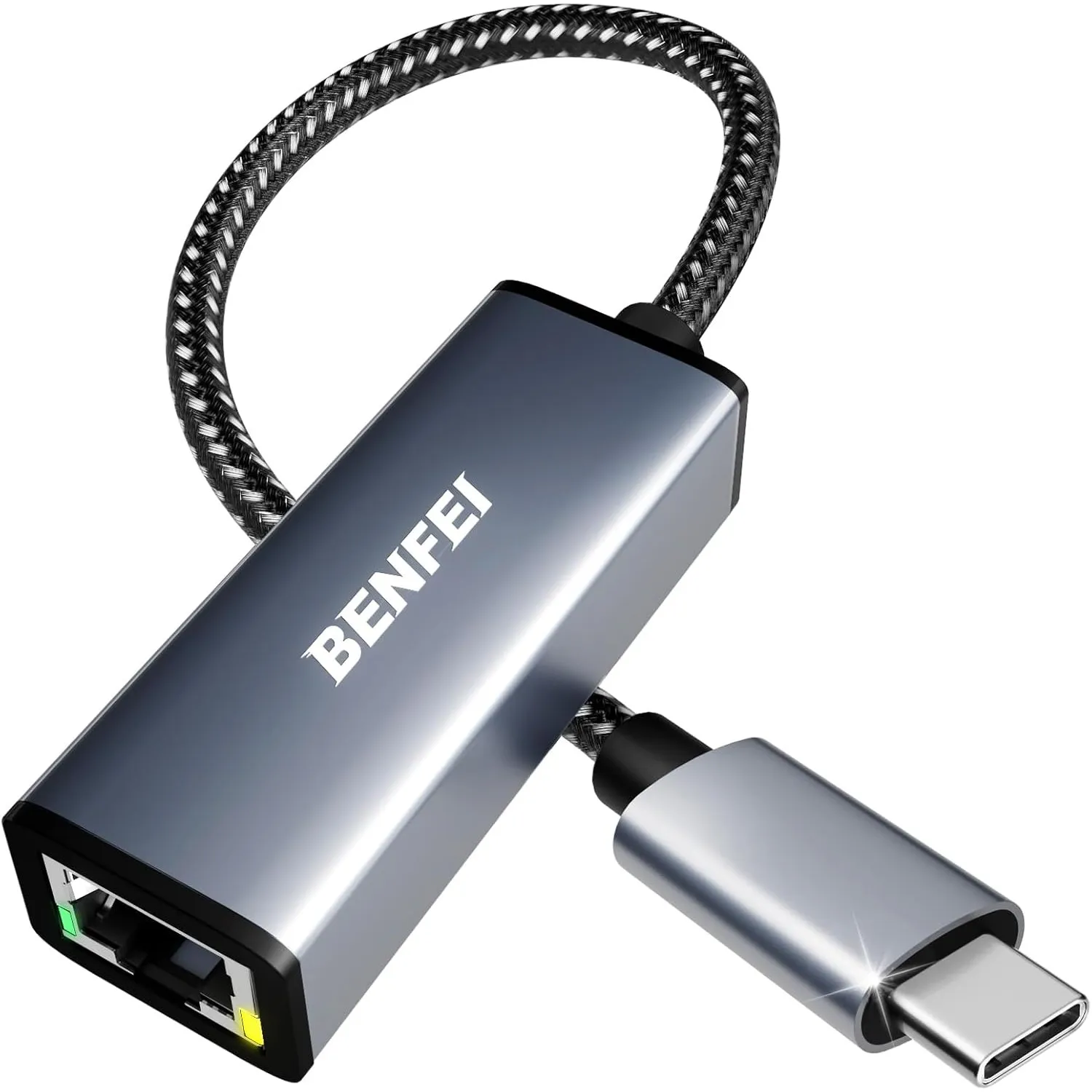 USB C auf Ethernet Adapter, BENFEI Thunderbolt 3 auf RJ45 LAN Netzwerk Adapter Kompatibel für MacBook Pro 2019/2018/201…