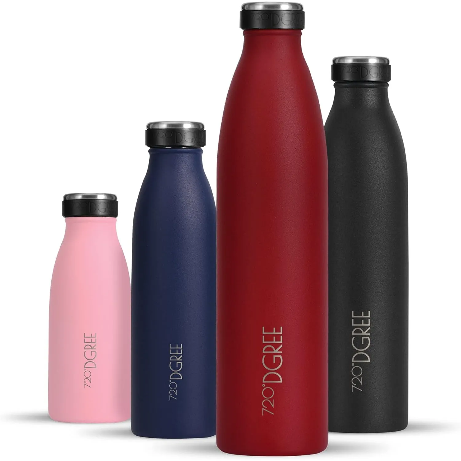 720°DGREE Edelstahl Trinkflasche “milkyBottle” - 1L - BPA-Frei, Auslaufsicher, Kohlensäure geeignet - Thermosflasche fü…