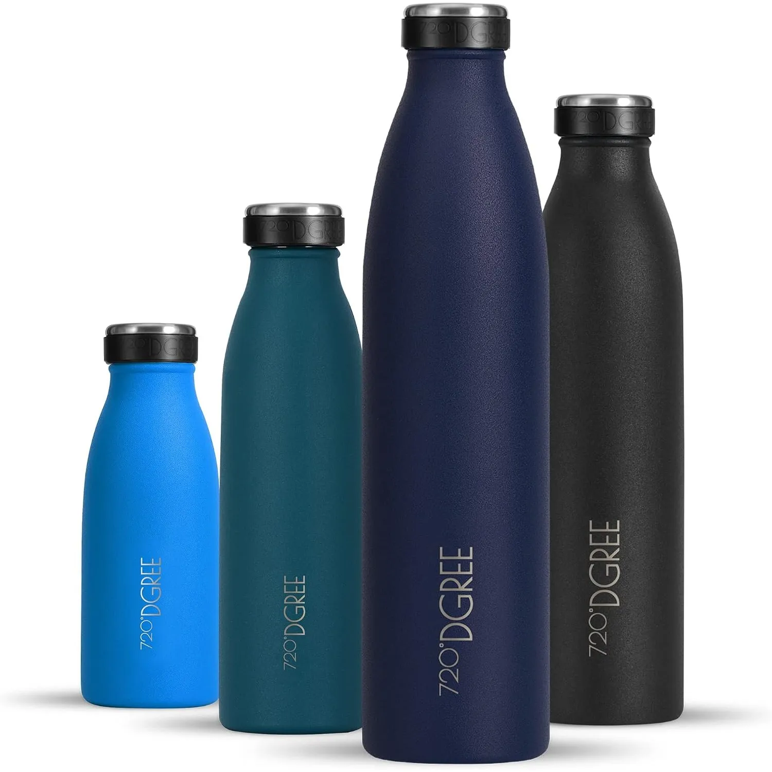 720°DGREE Edelstahl Trinkflasche “milkyBottle” - 1L - BPA-Frei, Auslaufsicher, Kohlensäure geeignet - Thermosflasche fü…