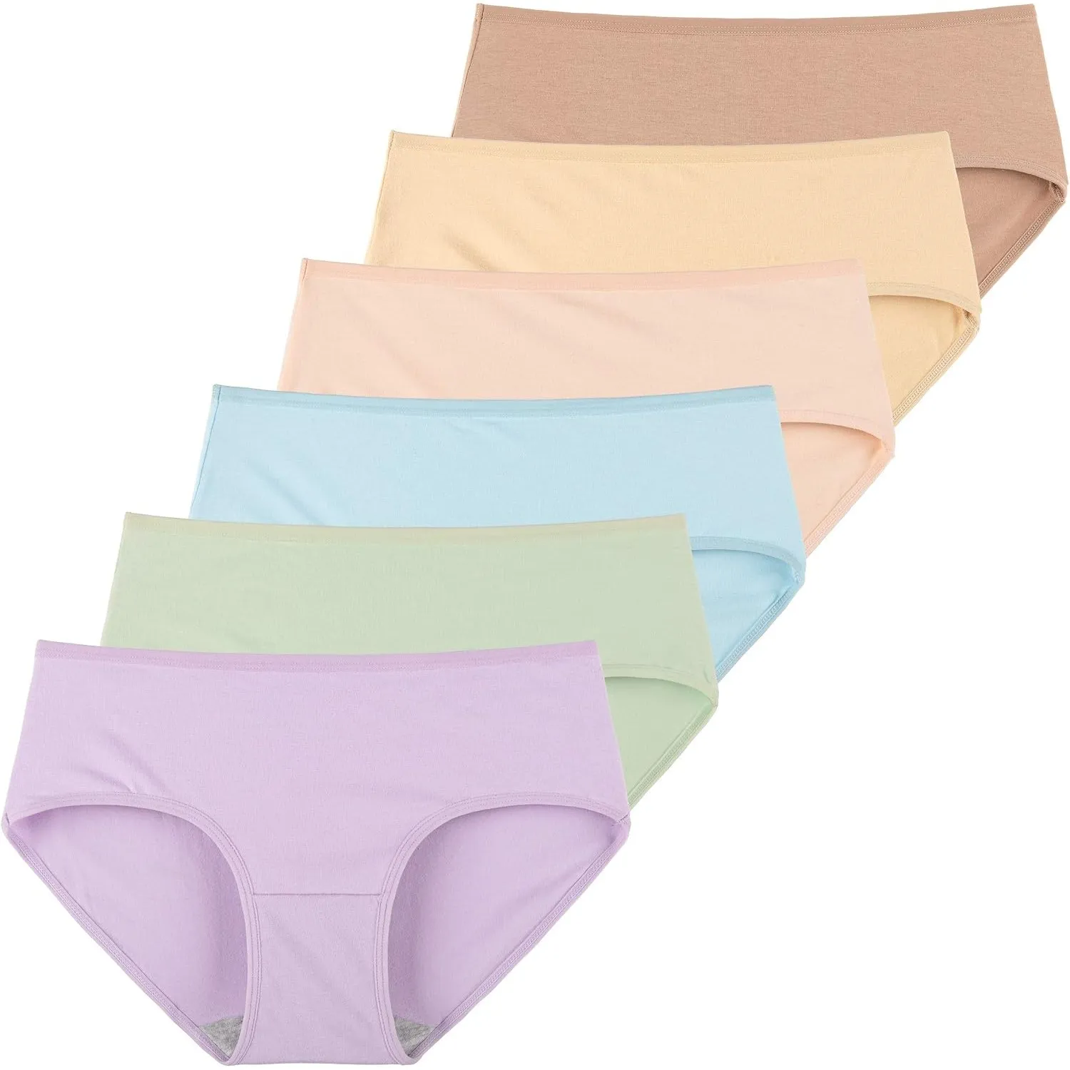 INNERSY Unterhosen Damen Baumwolle Atmungsaktive Hipster Unterwäsche 6 Pack | 100% Baumwoll Schritt, Basic Damenslip Mi…