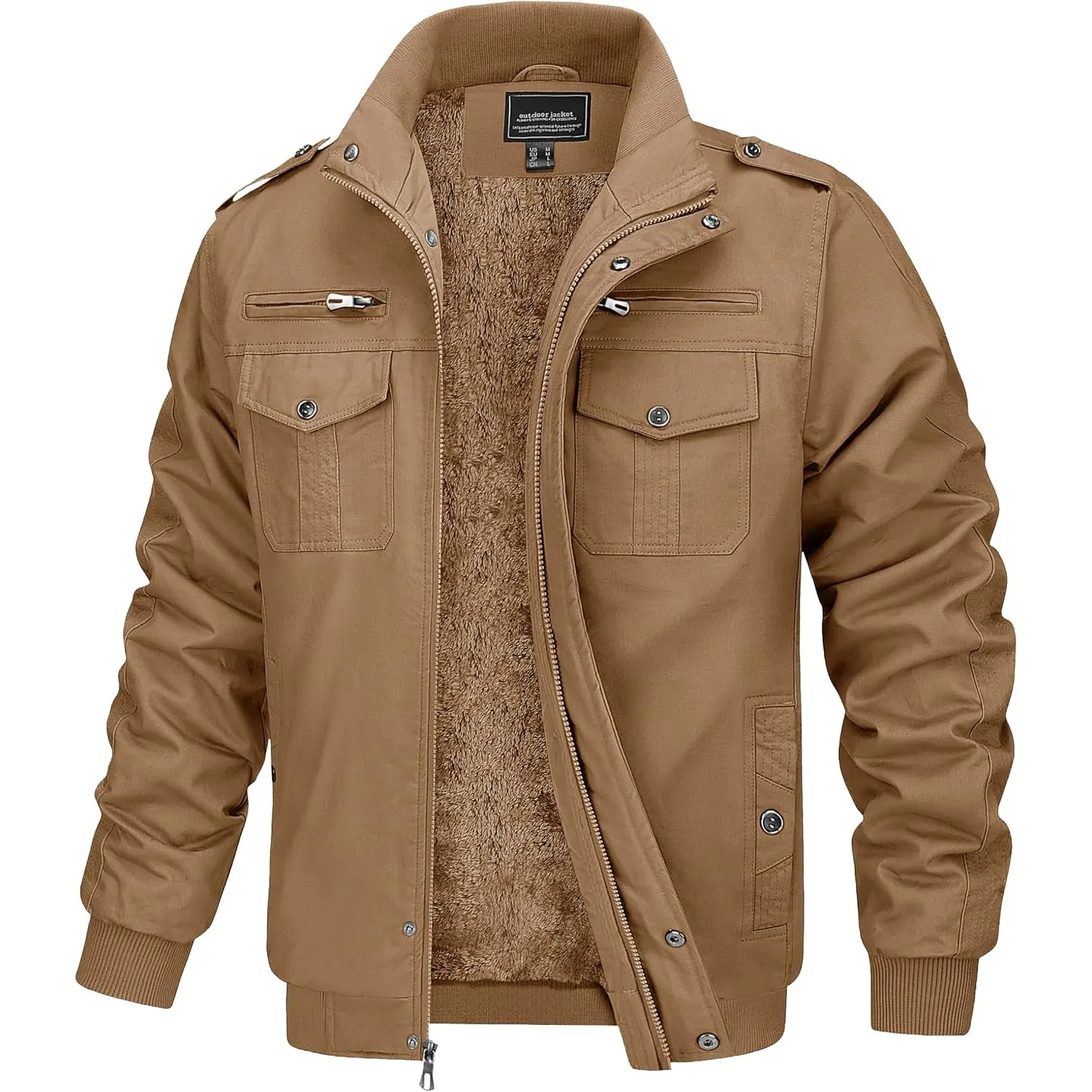 MAGCOMSEN Winterjacke Herren Jacke Winter Warm Bomberjacke Gefüttert