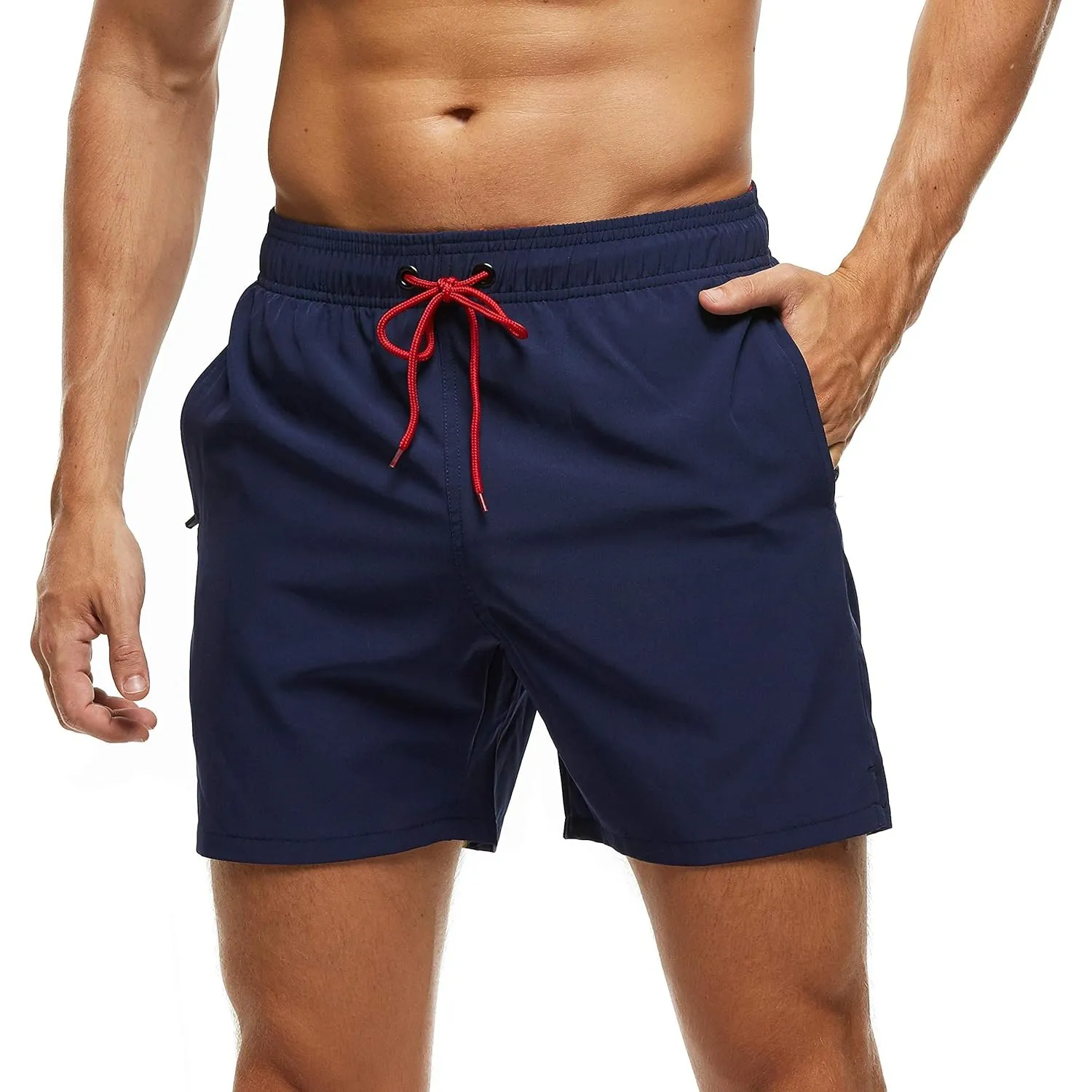 Arcweg Badehose für Herren mit Reißverschlusstasche Atmungsaktiv Wasserabweisend Badeshorts Männer Trainingsshorts Elas…