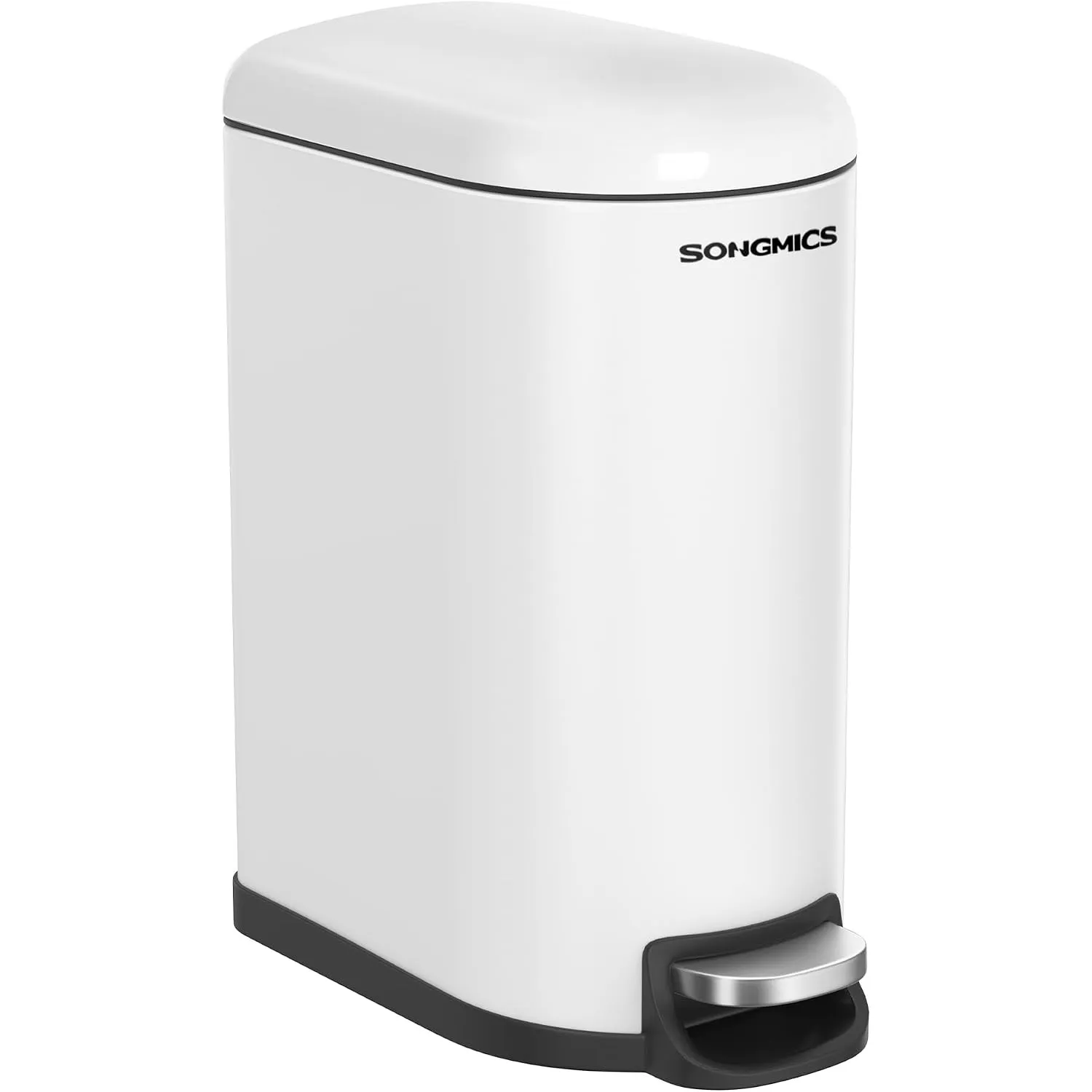 SONGMICS Kosmetikeimer, 10 Liter, Mülleimer Bad mit Deckel, Softclose