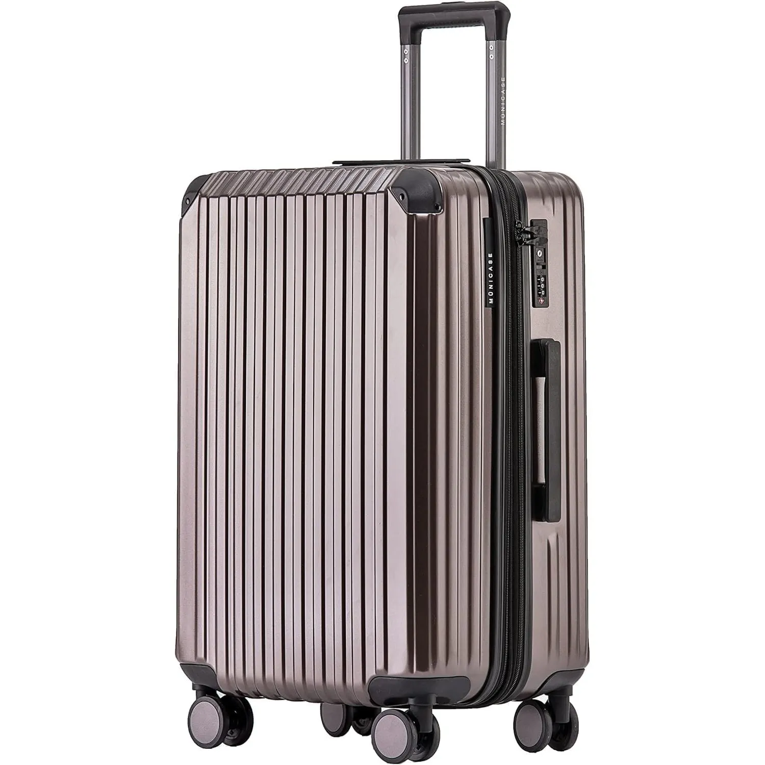 Münicase Reisekoffer L 66 cm, TSA, Hartschalenkoffer, Coffee