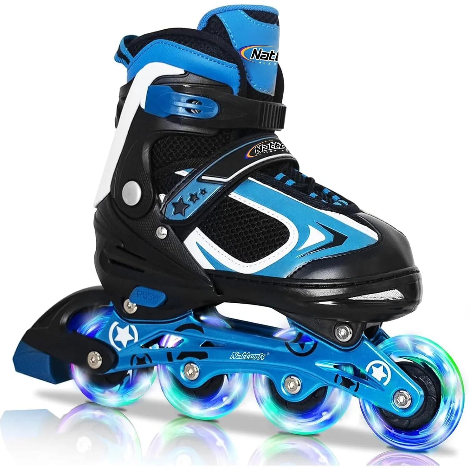 Nattork Kinder Inliner für Jungen Mädchen, Verstellbar Inline Skates mit Leuchtendem Rad, Kinder Rollerblade für Anfäng…