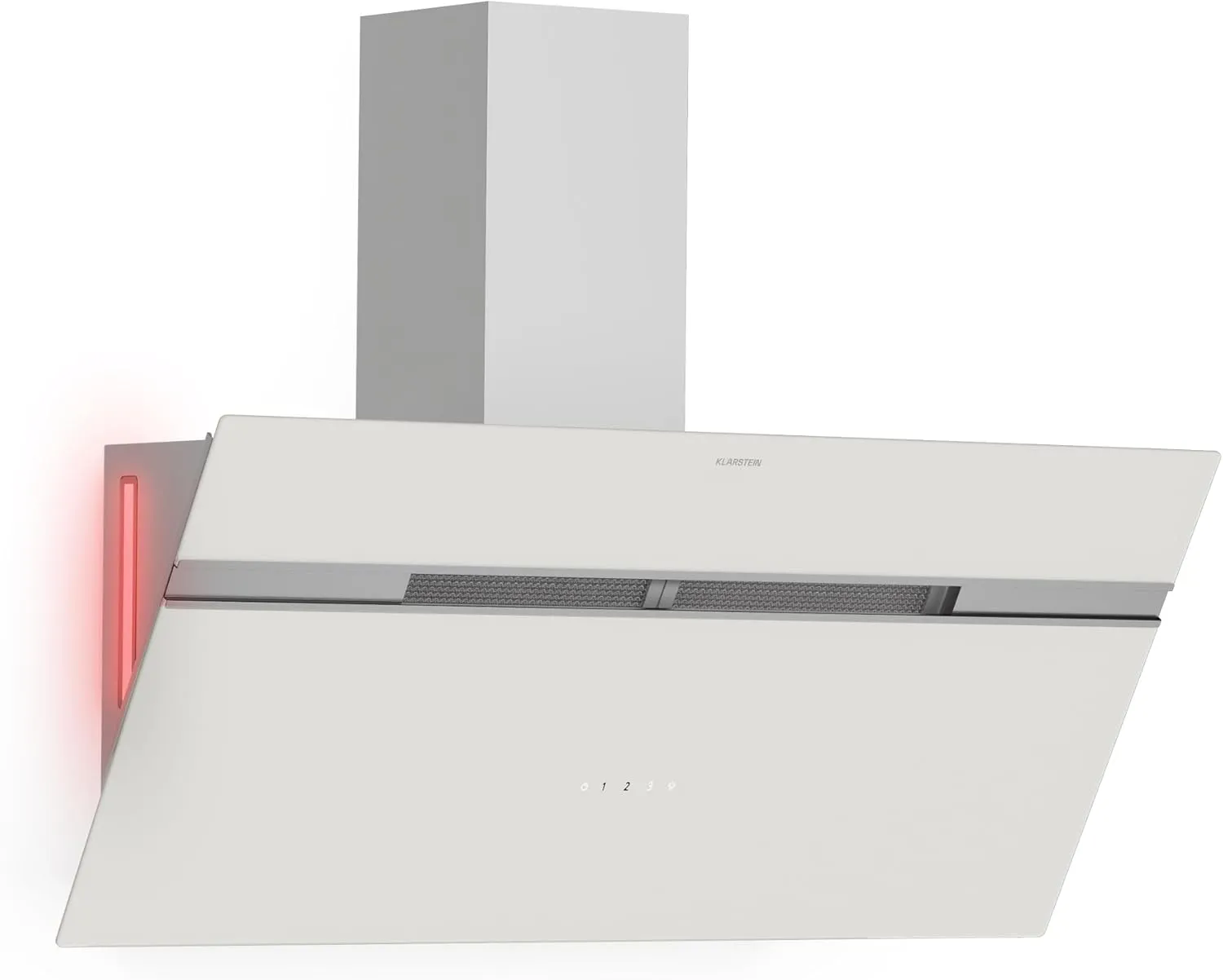 Klarstein Alina Dunstabzugshaube - 90cm Kopffreihaube, 615 m³/h Luftstrom, Touch Control, A Energieeffizienz, LED-Beleu…