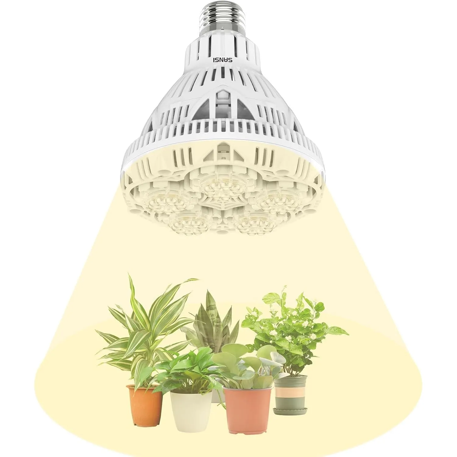 SANSI 24W LED Pflanzenlampe Vollspektrum E27, Grow Light für Zimmerpflanzen