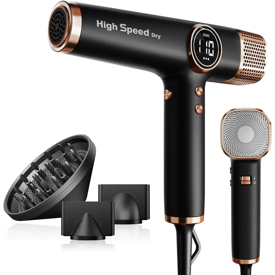 Faszin Professioneller Haartrockner, 110000 RPM, 330 g Superleicht, 1800W