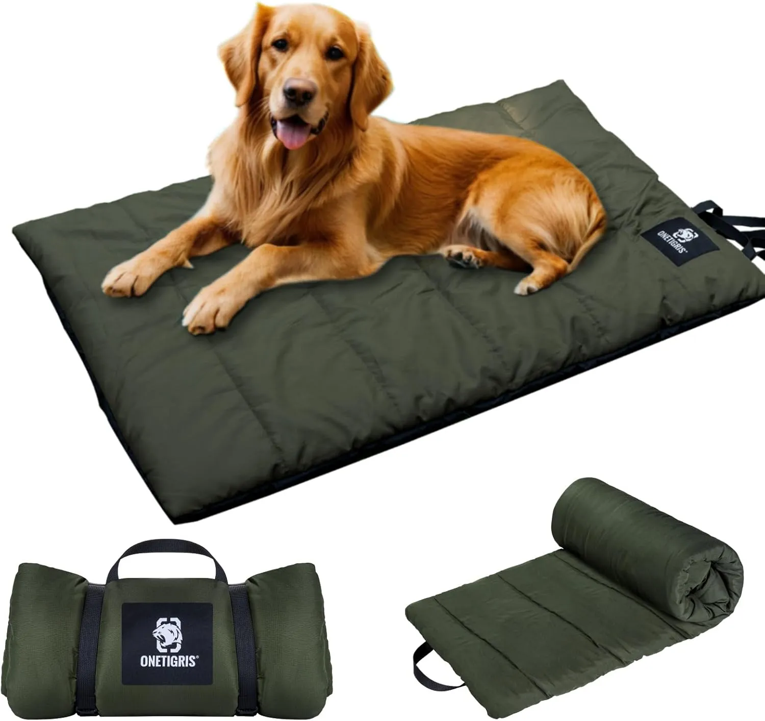 OneTigris Hundedecke 110 x 68cm Waschbares, Hundematte Komfort und Weiches Wasserdichtes Hundebett, Hundekissen für Rei…