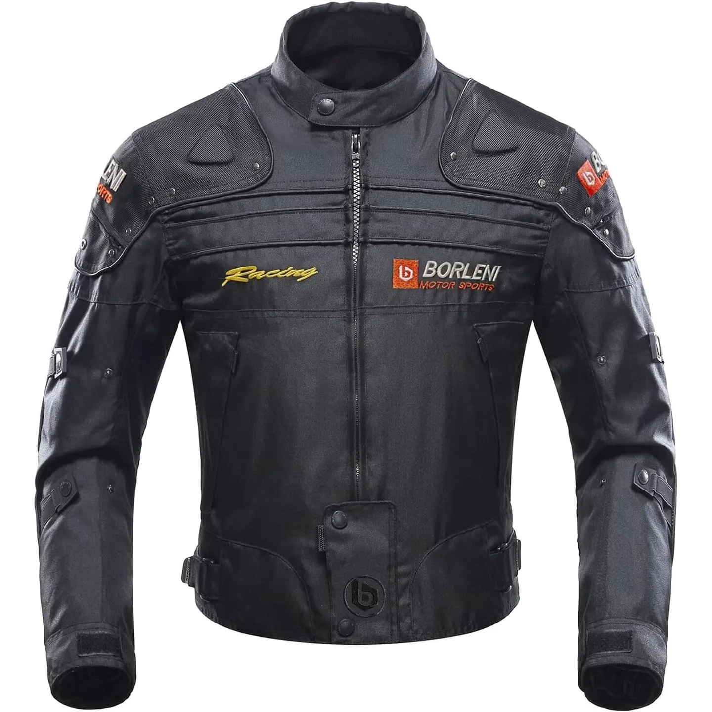 BORLENI Motorradjacke Herren Motorrad Jacke Winddicht mit Protektoren Protektoren Jacke Roller Biker Touren Damen Schwa…