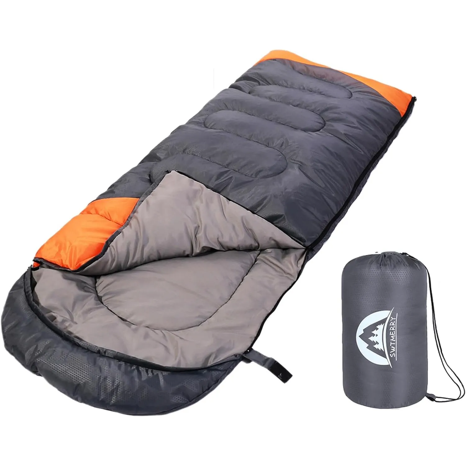 SWTMERRY - Schlafsack für 3-4 Jahreszeiten (Sommer, Frühling, Herbst, Winter) warmes und kühles Wetter – leicht, Jugend…