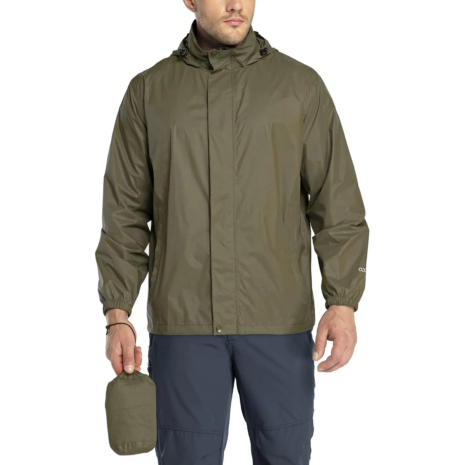 33,000ft Regenjacke Herren Leicht Wasserdicht Faltbare Regenmantel Fahrrad | Atmungsaktiv Outdoorjacke Windjacke Windbr…
