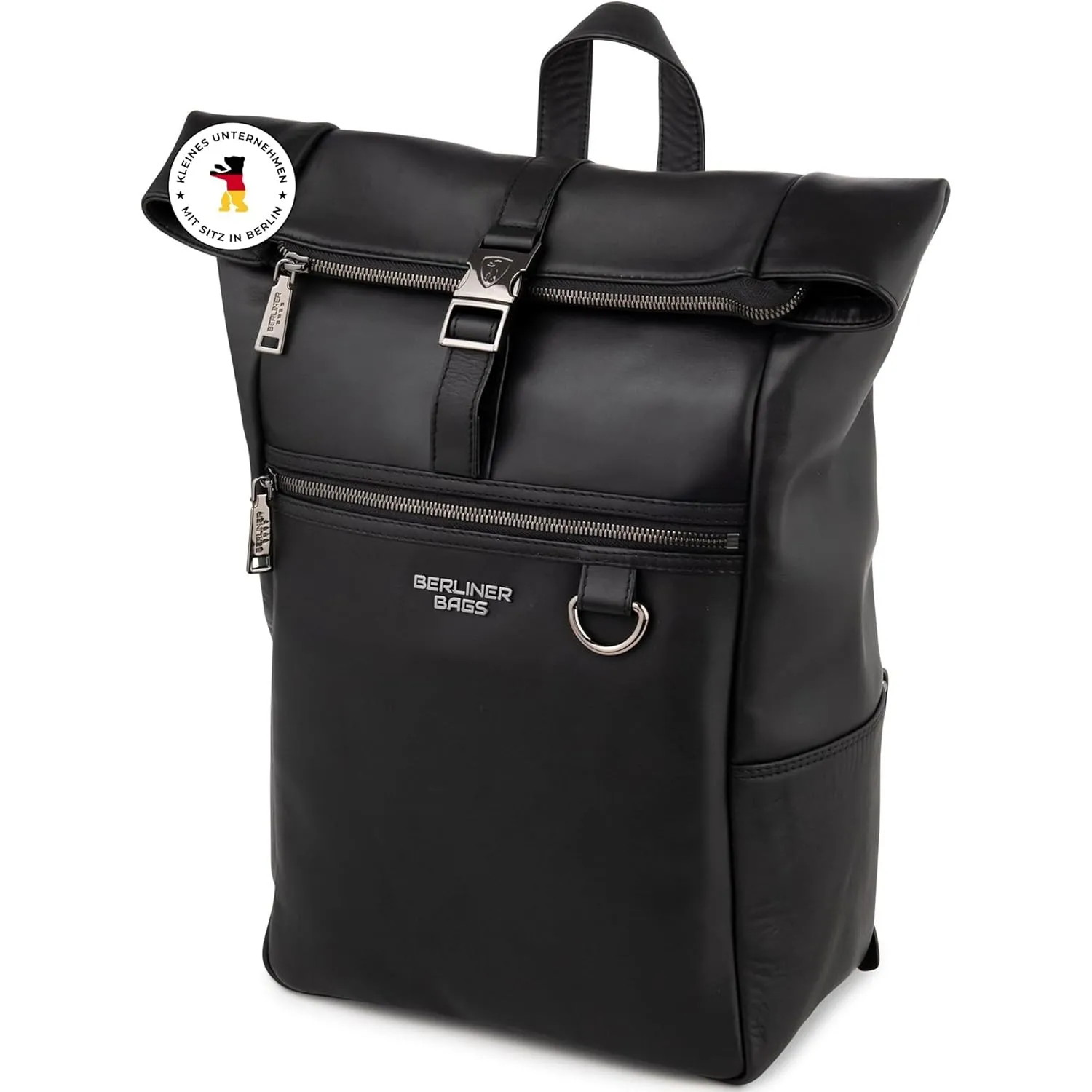 Berliner Bags Premium Business Rucksack Harlem aus Leder mit 15 Zoll Laptopfach, wasserdicht für Herren und Damen - Sch…