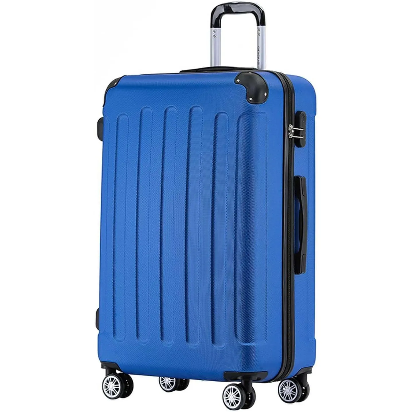 BEIBYE Zwillingsrollen Hardcase Reisekoffer Koffer Trolleys Hartschale in XL-L-M in 14 Farben (Diamondblau, Großer Koff…