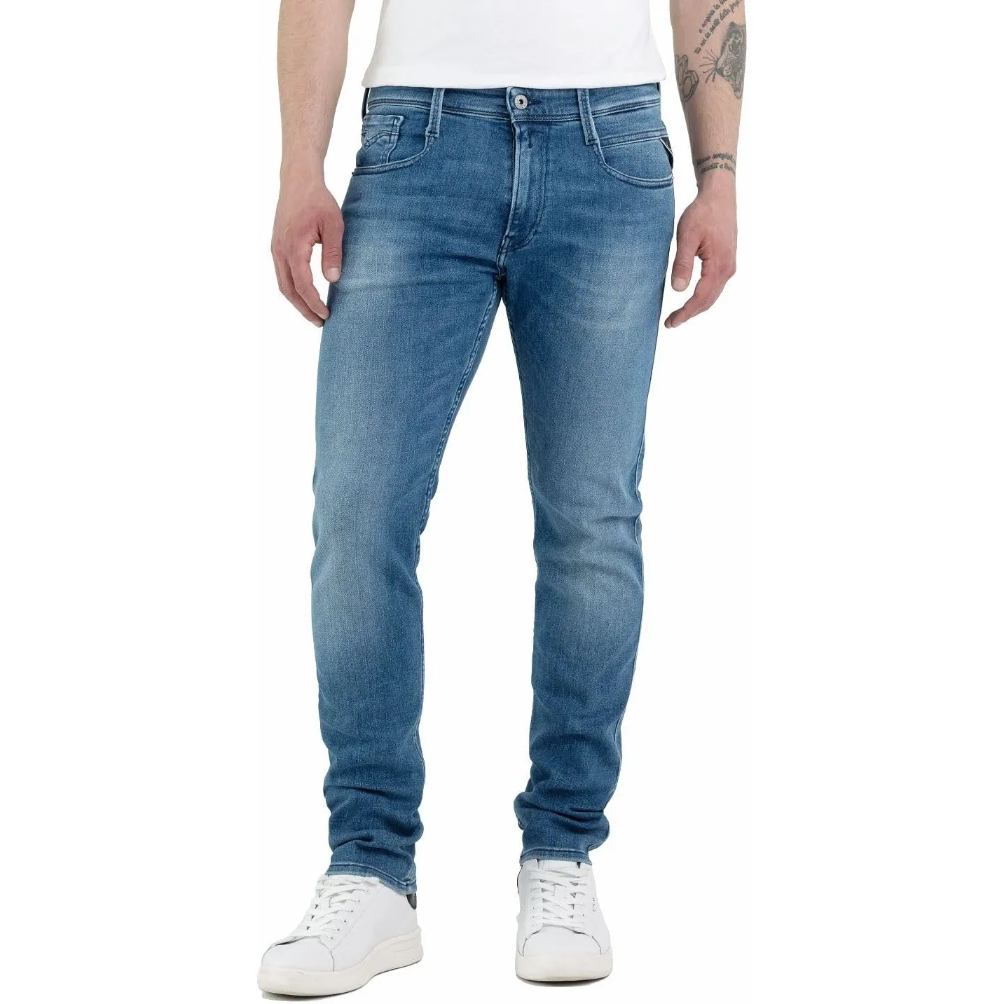 Replay Herren Jeans Anbass Slim-Fit mit Comfort Stretch