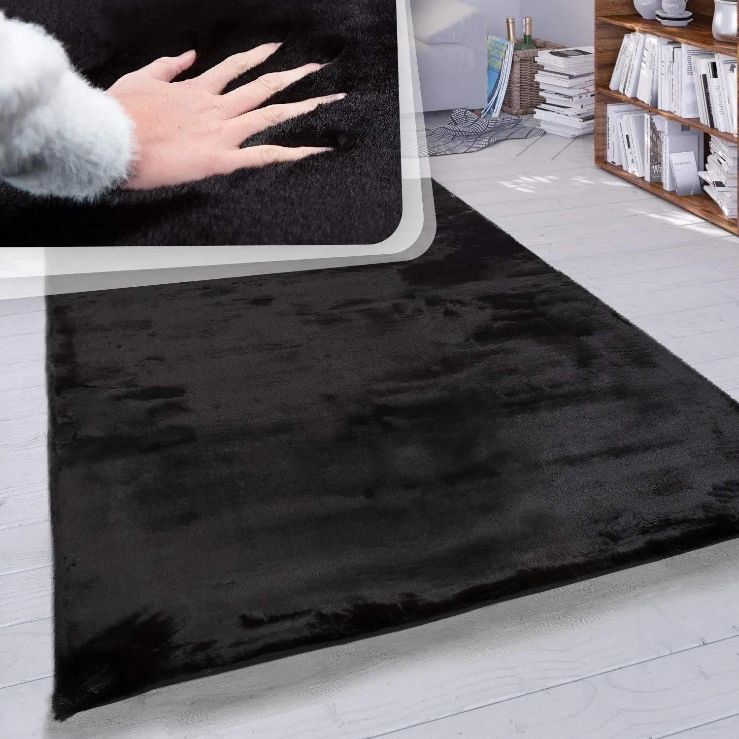 Paco Home Hochflor Teppich Wohnzimmer Schlafzimmer Shaggy Modern Flauschiger Fellteppich Weich Fell Imitat Kunstfell Ei…
