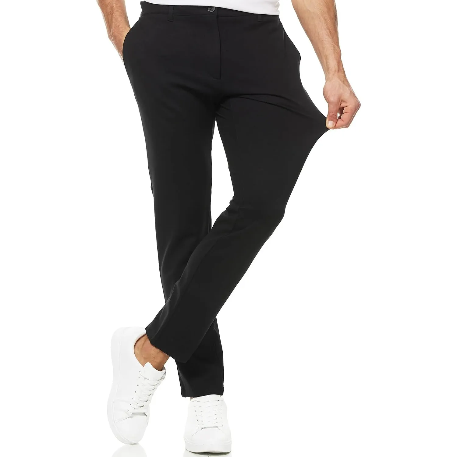 Indicode Herren Rodekro Performance Pants Chinohose Stoffhose mit Stretch