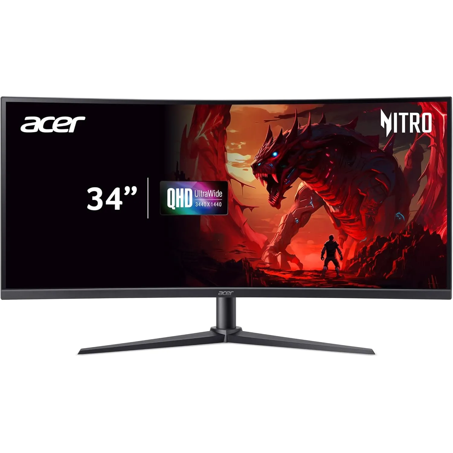 Acer Nitro XZ340CUR W0 Gaming Monitor 34 Zoll (86 cm Bildschirm) UWQHD, LED, 240Hz, 1ms(VRB), 2xHDMI 2.1, DP 1.4, FreeS…