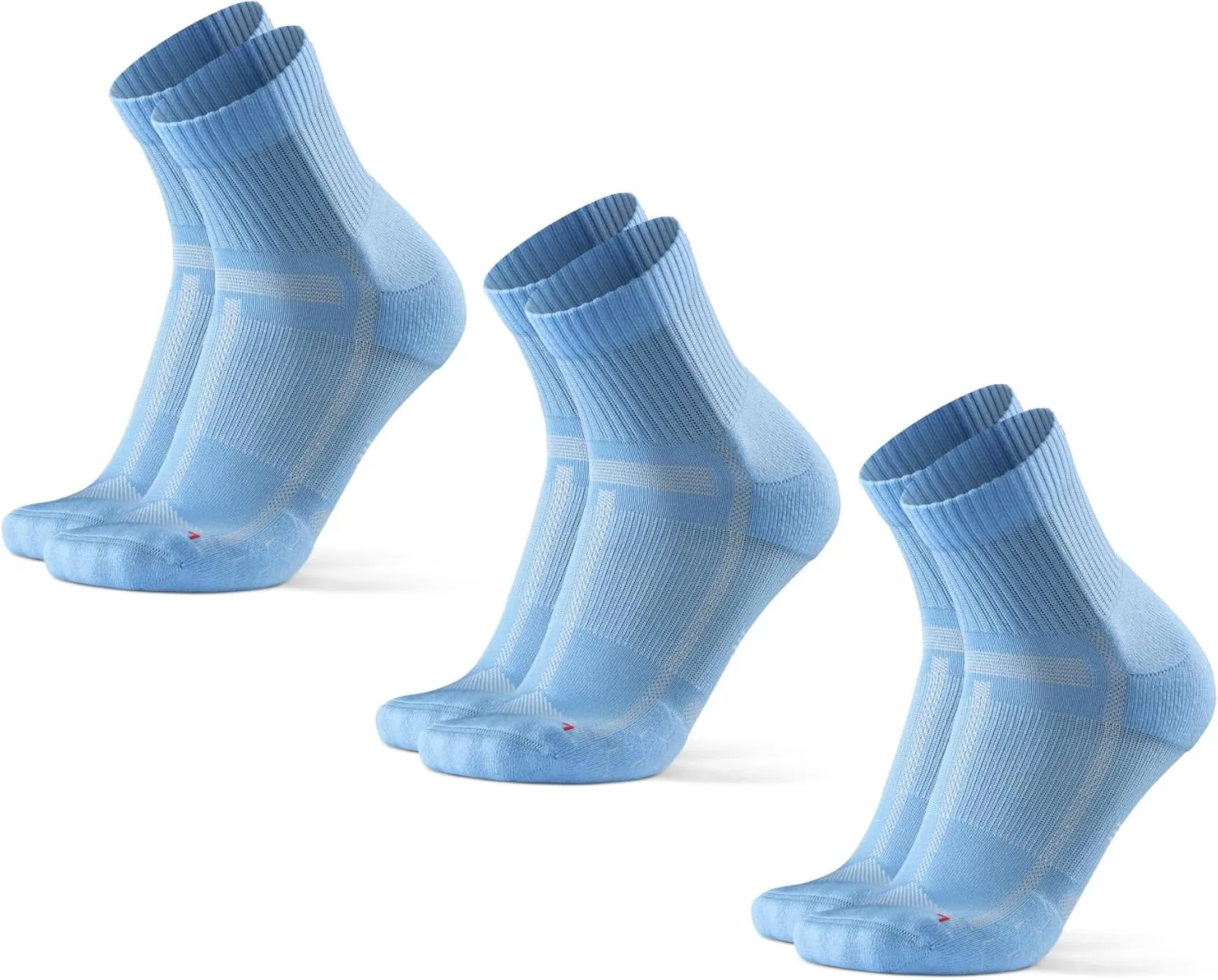 DANISH ENDURANCE Quarter Laufsocken, Knöchelhohe Sportsocken, Atmungsaktive Socken, Leichte Kompression, Gepolstert & A…