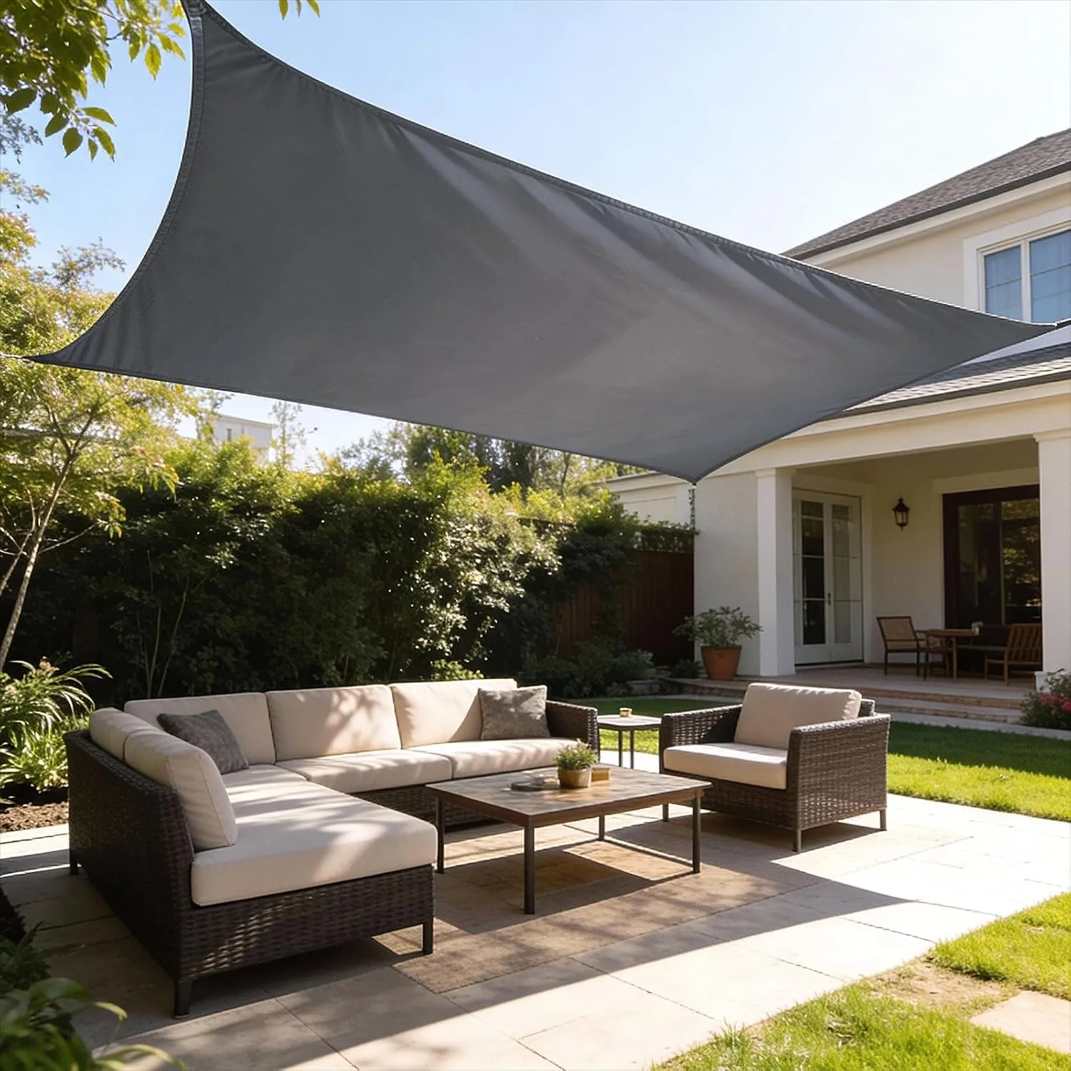 HAIKUS Awning, Waterproof, Rectangular, 3 x 5 m, Sun Protection, Water-Repellent, Premium PES Polyester with UV Protect…