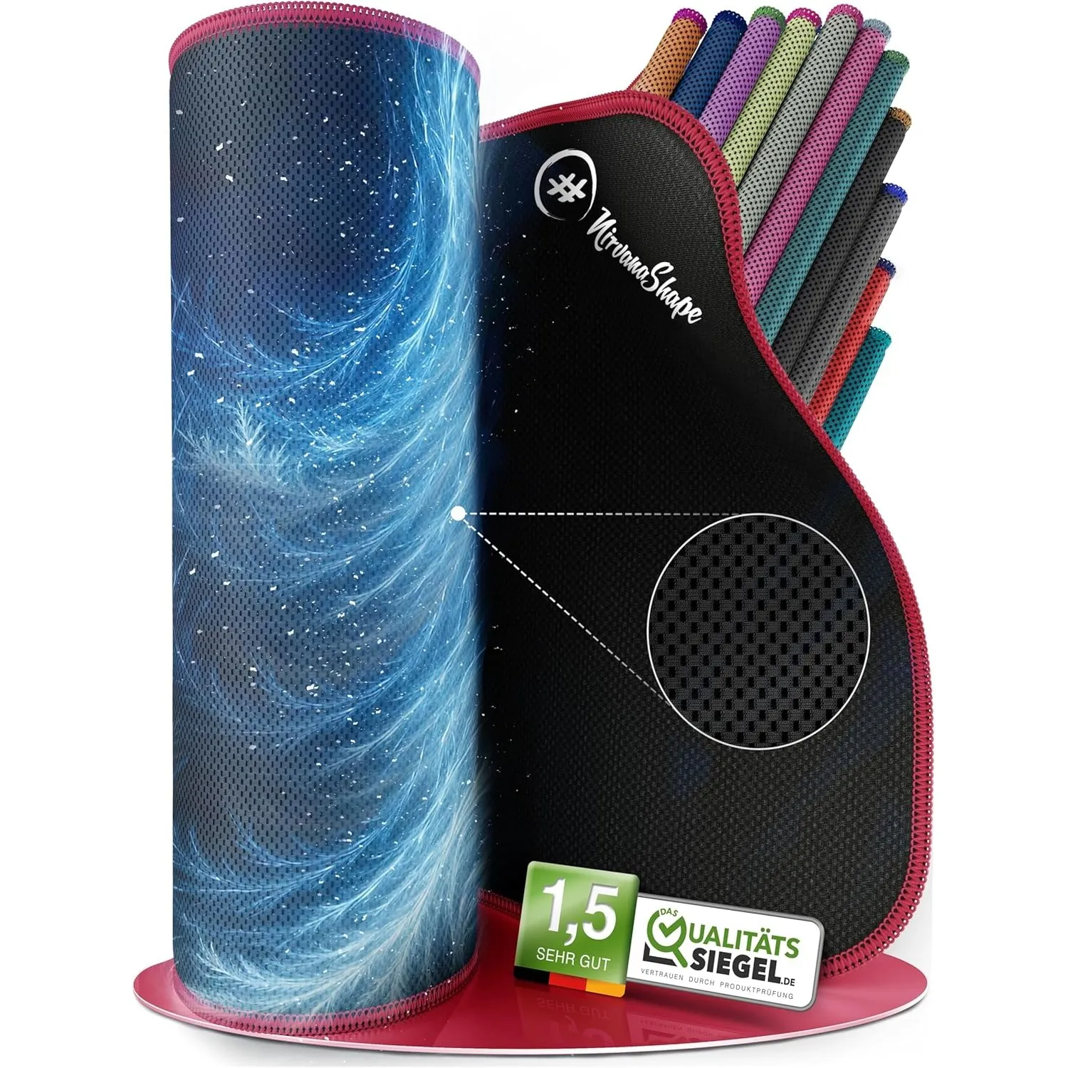 NirvanaShape 1x Kühlendes Handtuch - Mikrofaser Kühltuch als Sporthandtuch für Fitness, Yoga, Sport, Golf - Ice Towel H…