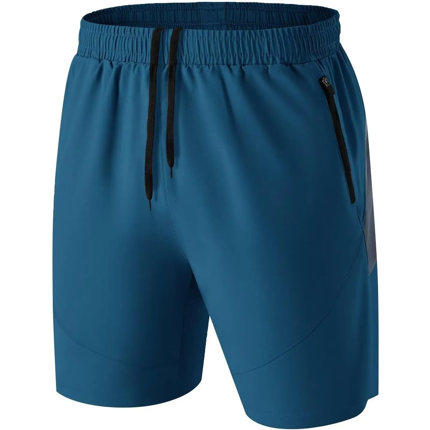 HMIYA Herren-Sport-Shorts, schnelltrocknend, mit Reißverschlusstaschen für Workout, Laufen, Training