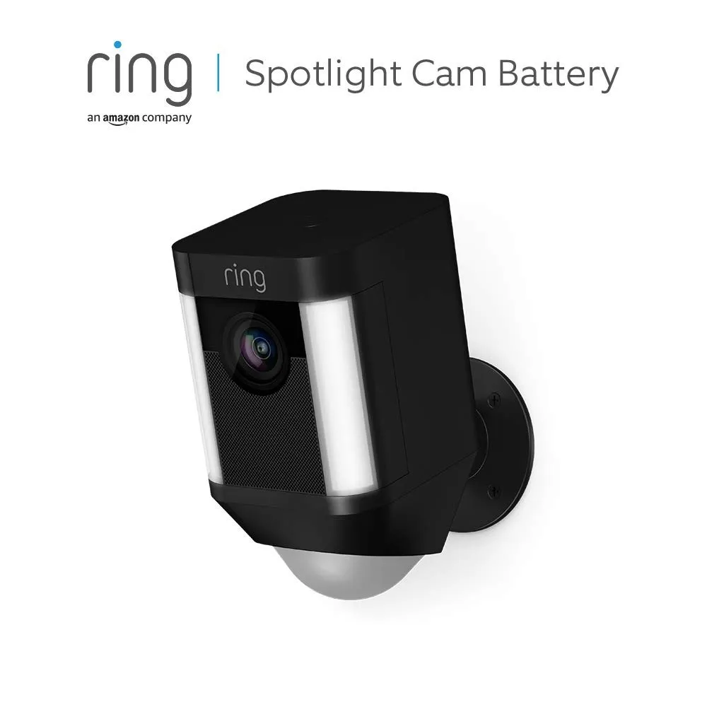 Ring Spotlight Cam Battery, Zertifiziert und generalüberholt | Schwarz