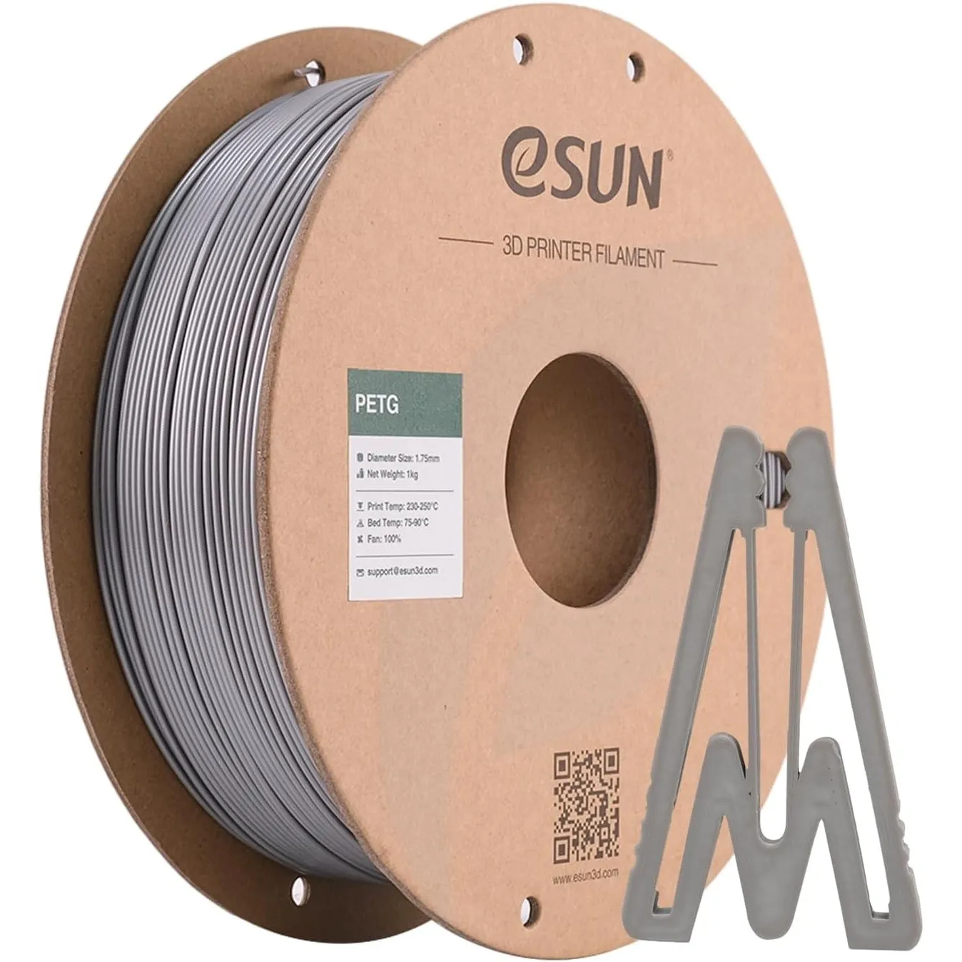 eSUN PETG Filament 1.75mm, 3D Drucker Filament PETG, Maßgenauigkeit +/- 0.05mm, 1kg Spule (2.2 LBS) 3D Druck Filament f…