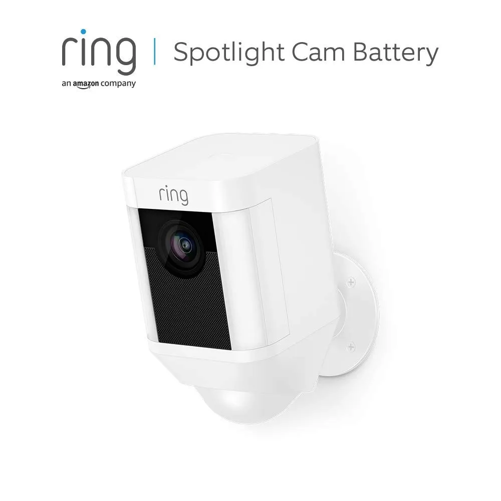 Ring Spotlight Cam Battery, Zertifiziert und generalüberholt | Weiß