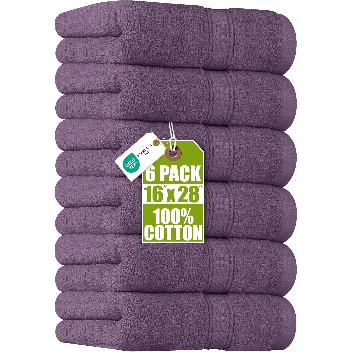 Utopia Towels Handtücher Set Baumwolle, 41x71 cm, 6er Pack, Pflaume