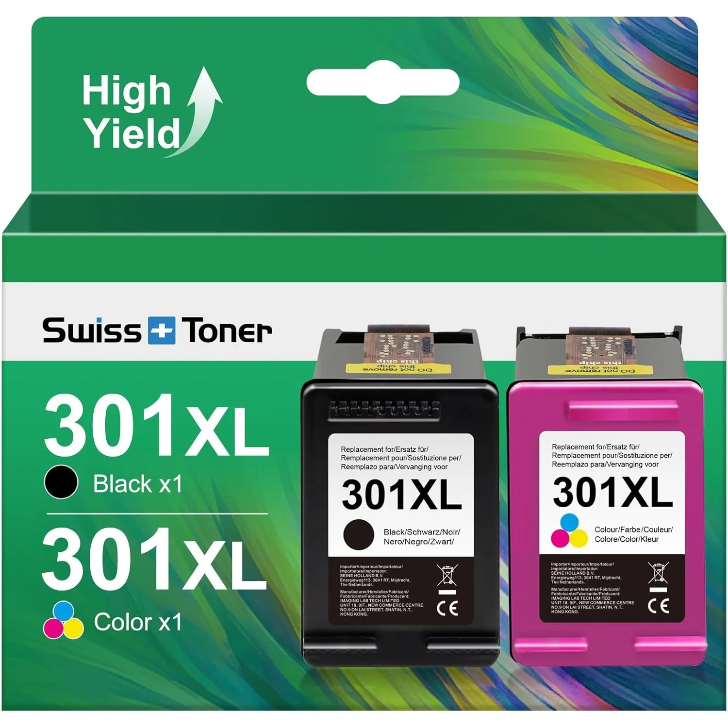 MYCARTRIDGE 301XL 301 XL Patronen Kompatibel für HP 301 Druckerpatronen Multipack Schwarz und Farbe für HP Envy 4500 55…