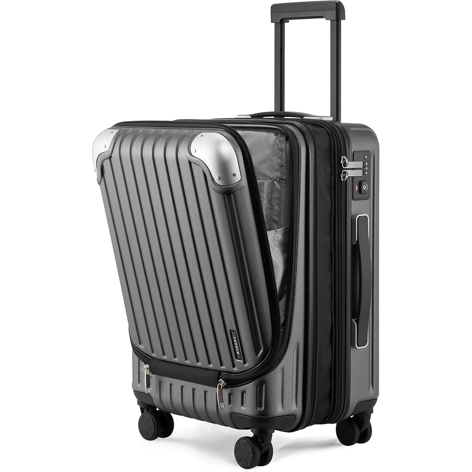 LEVEL8 Koffer Trolleys Leicht ABS+ PC Handgepäck Hartschalen-Koffer Trolley Rollkoffer Reisekoffer Erweiterbar, TSA, 4 …