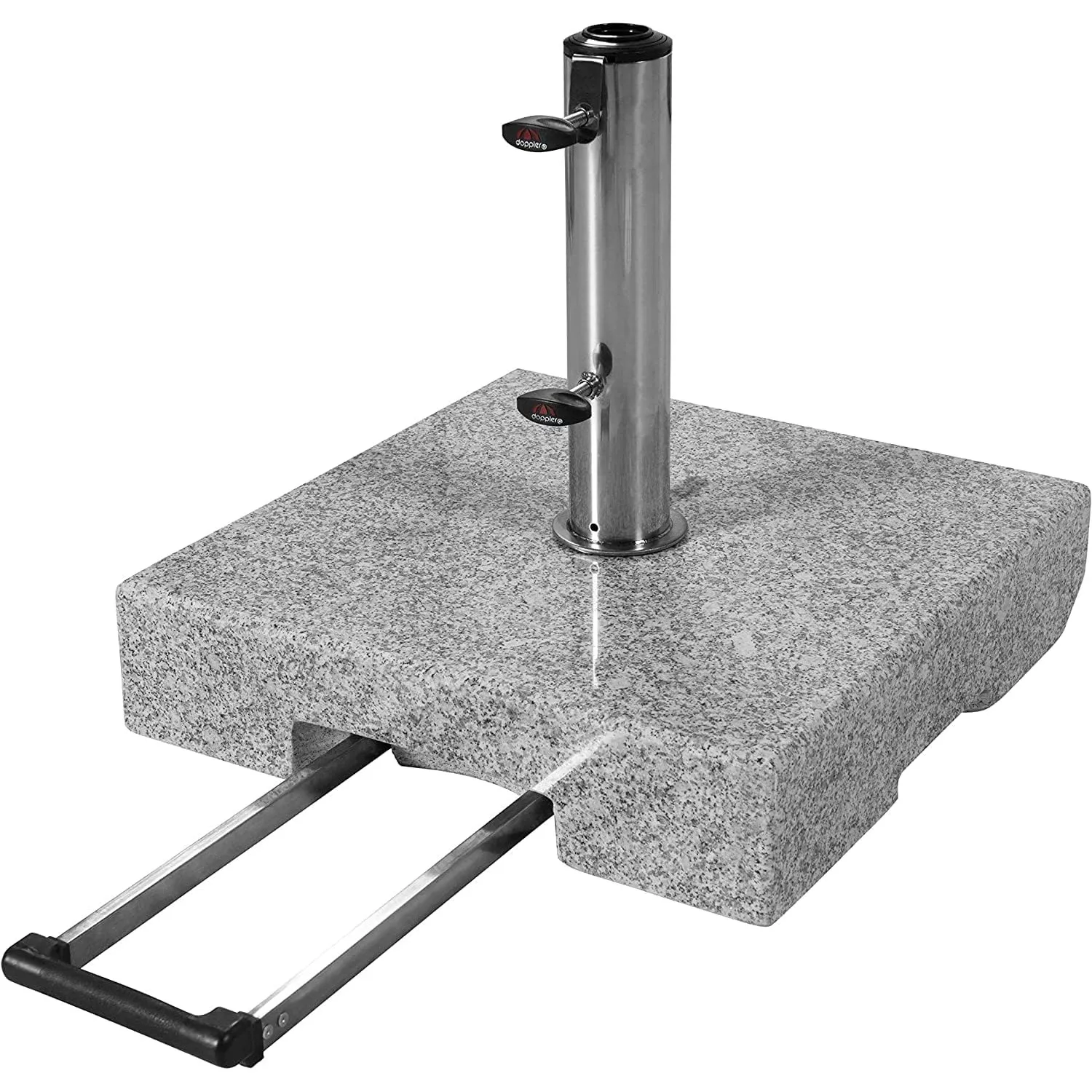 Doppler Trolley Granitsockel 45kg mit Rollen I Schirmständer für Sonnenschirme mit max. 250cm Schirmdurchmesser & 3,2-6…