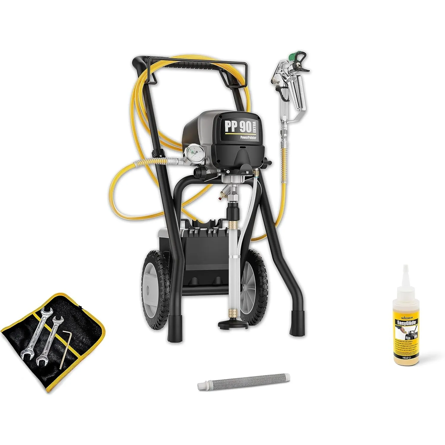 WAGNER Airless Farbsprühsystem Power Painter 90 Extra Spraypack HEA auf Wagen