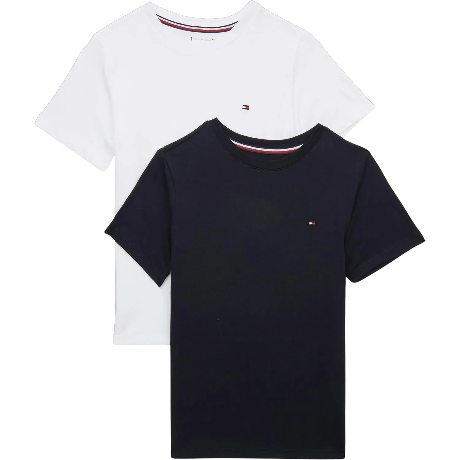 Tommy Hilfiger Jungen 2er Pack T-Shirts Kurzarm Rundhalsausschnitt