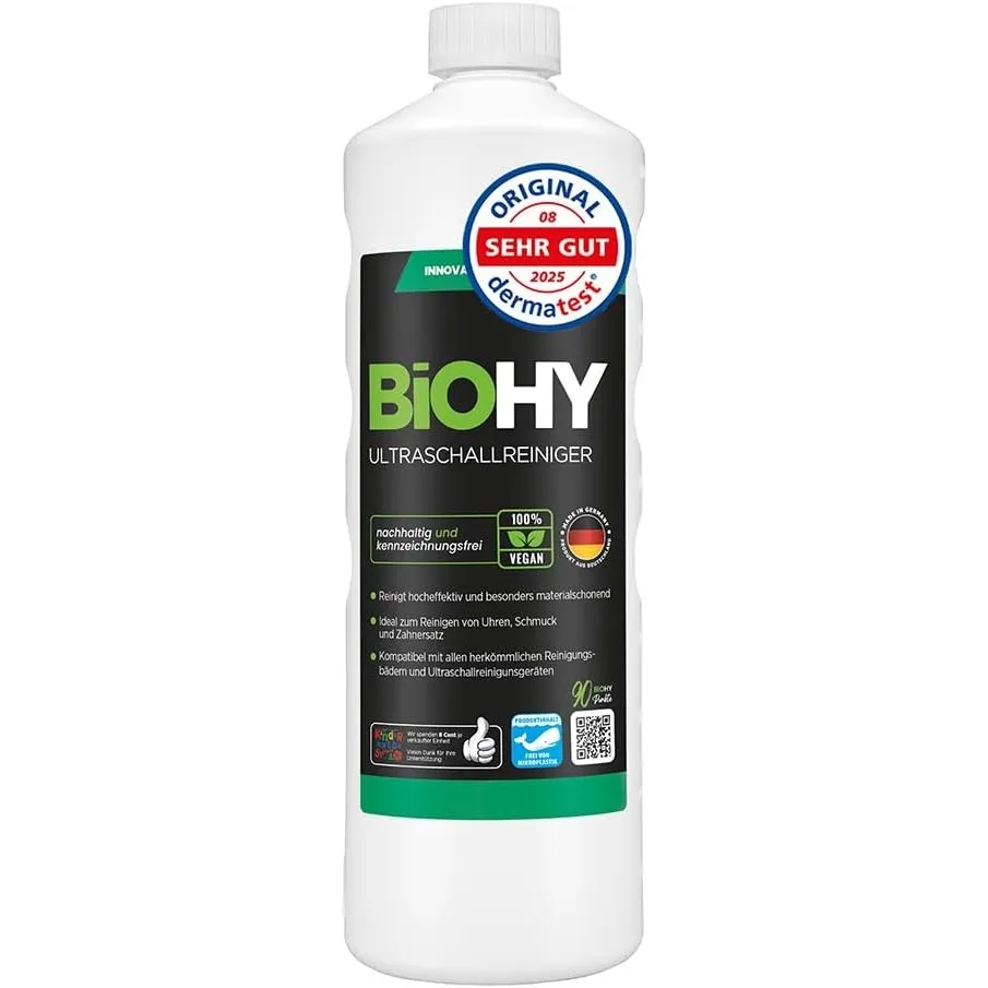 BiOHY Ultraschallreiniger Konzentrat Ultraschallbad Brille (1l Flasche)